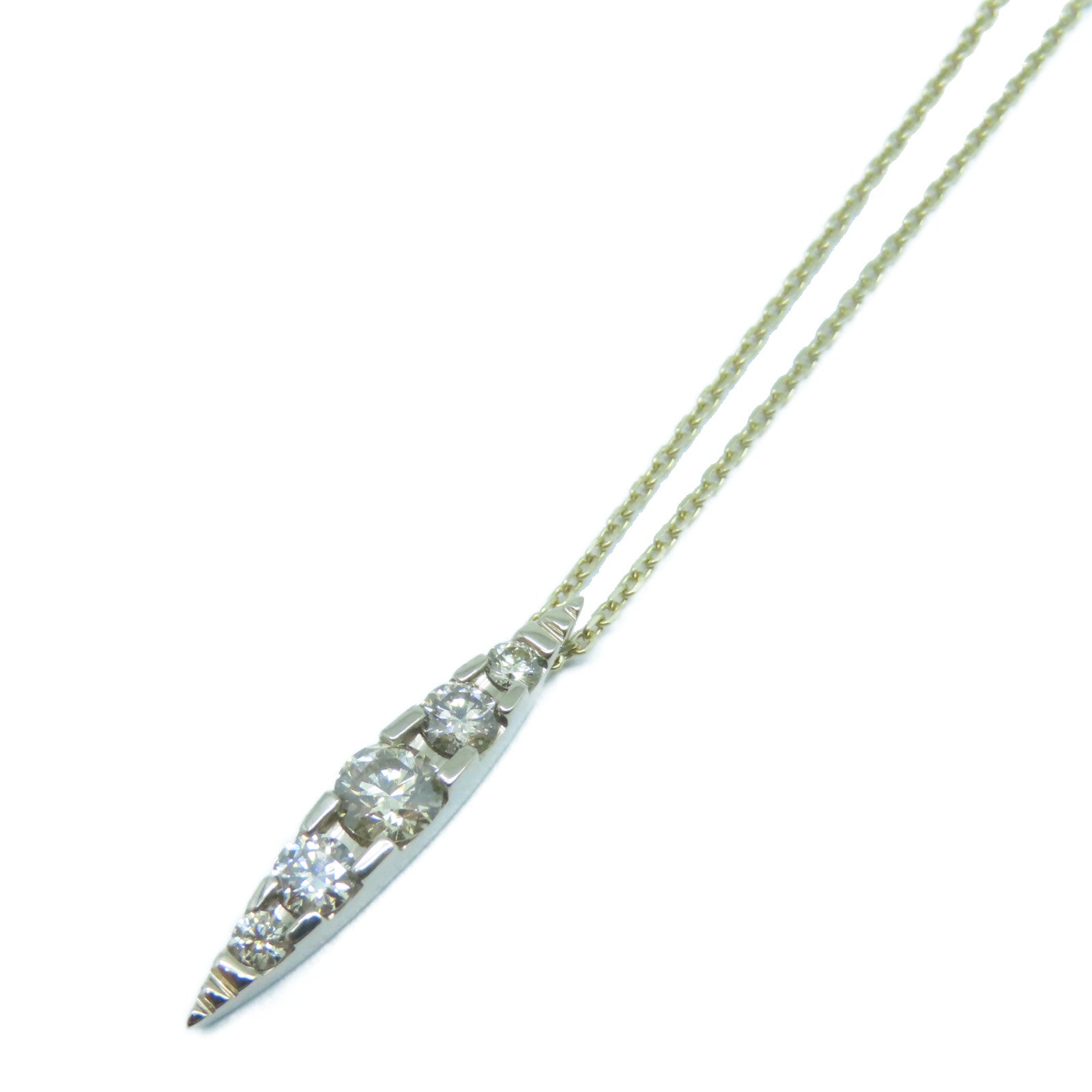 JEWELRY 【激減優惠】18K白金/黃金Diamond Necklace 0.14ct鑽石項鍊