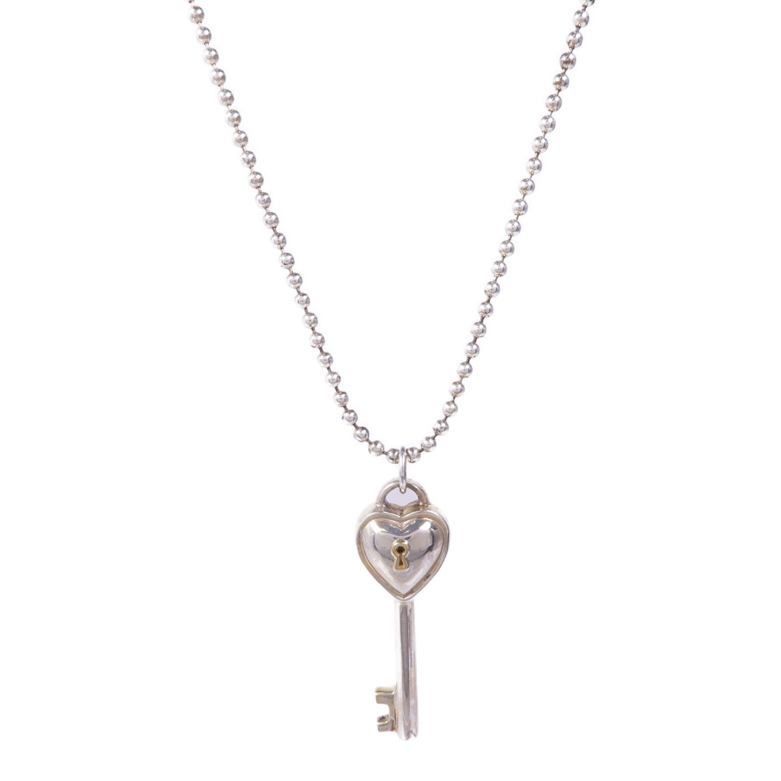 TIFFANY＆CO 925純銀Heart Key Necklace項鍊