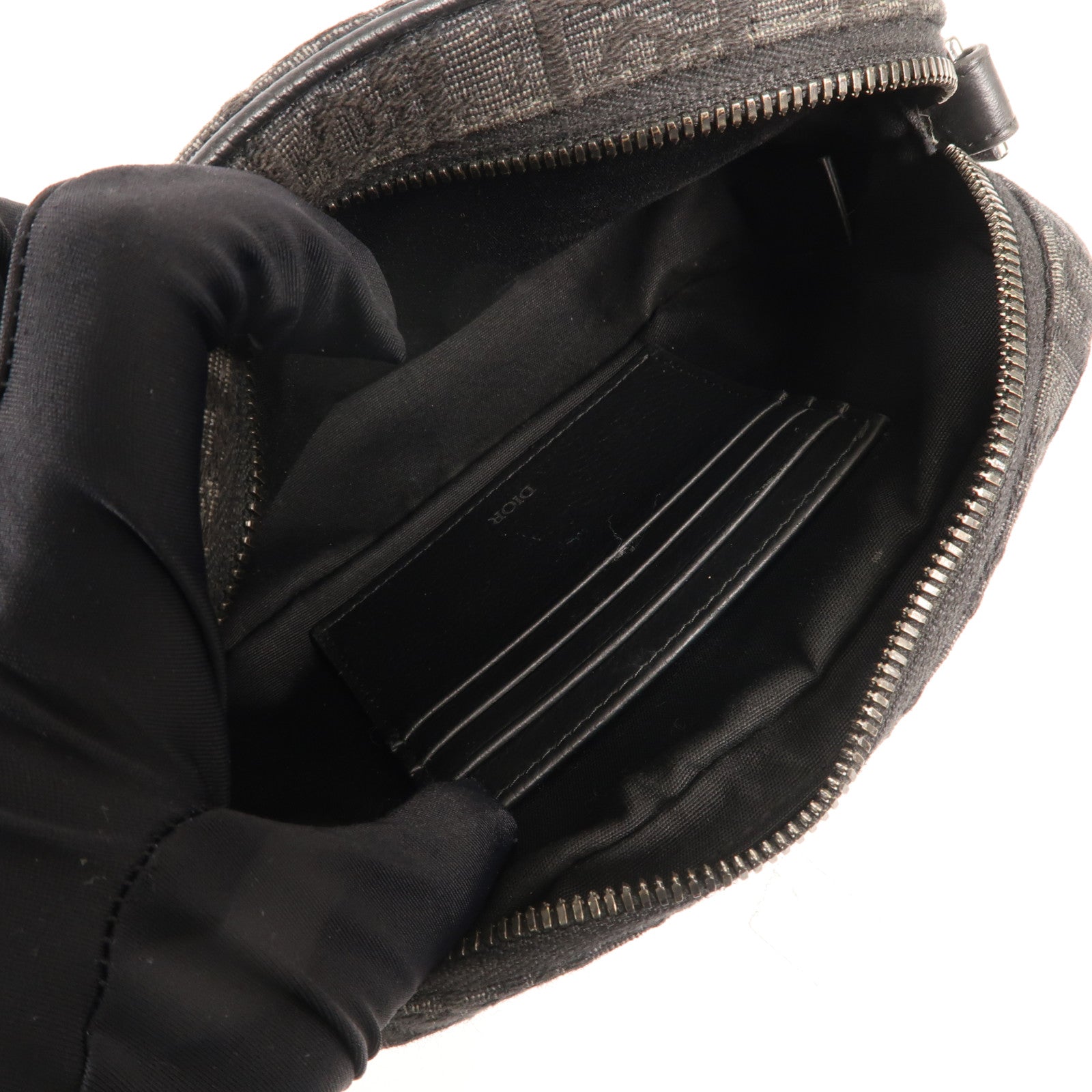 Dior 帆布Shoulder Bag銀扣肩背袋