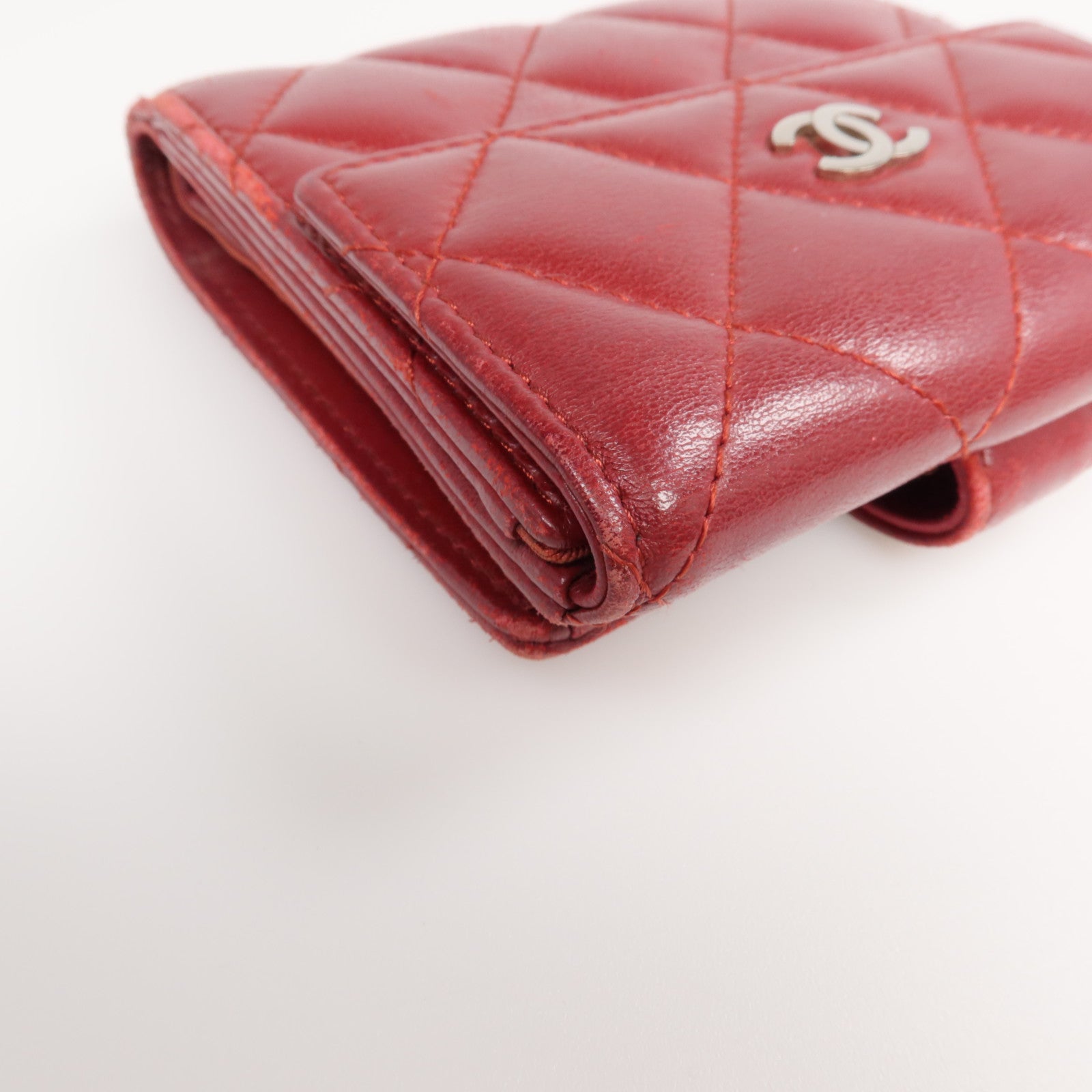 CHANEL 【激減優惠】羊皮皮革Wallet 銀扣錢包
