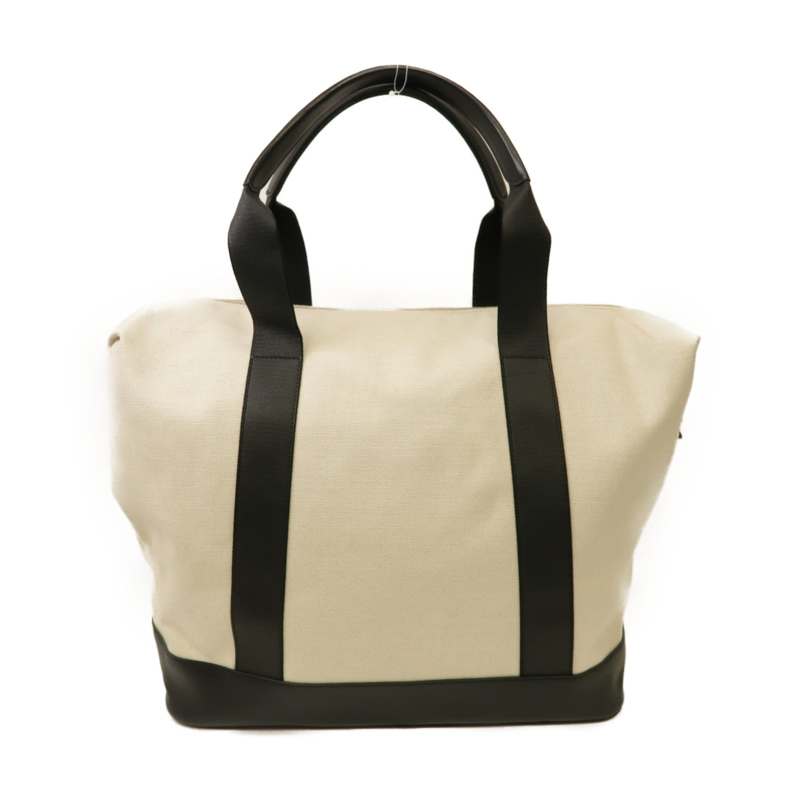 BALENCIAGA 【激減優惠】帆布Large Tote Bag銀扣肩背袋白色/黑色