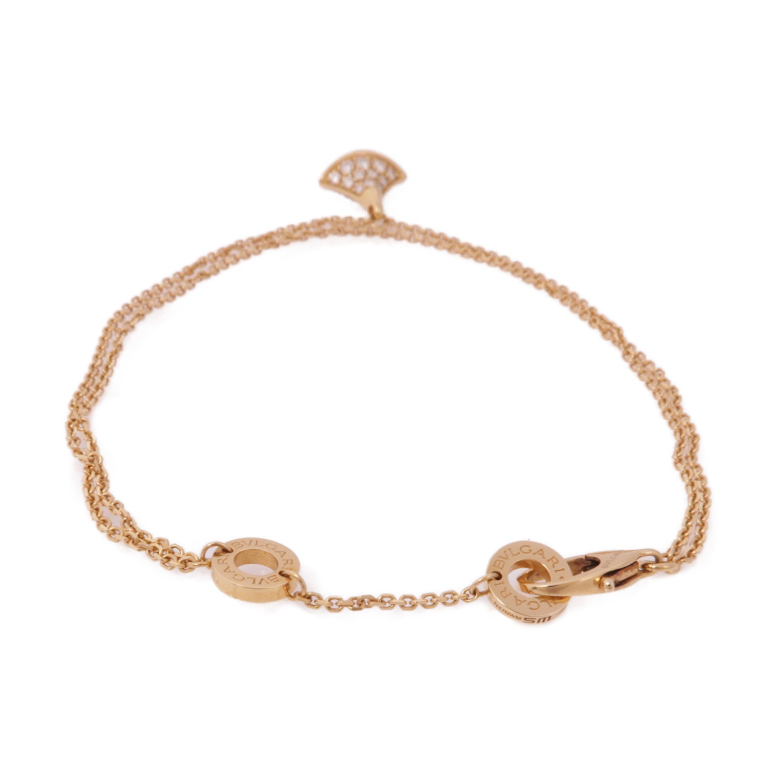 BVLGARI 18K玫瑰金Divas Dream Bracelet鑽石手鏈