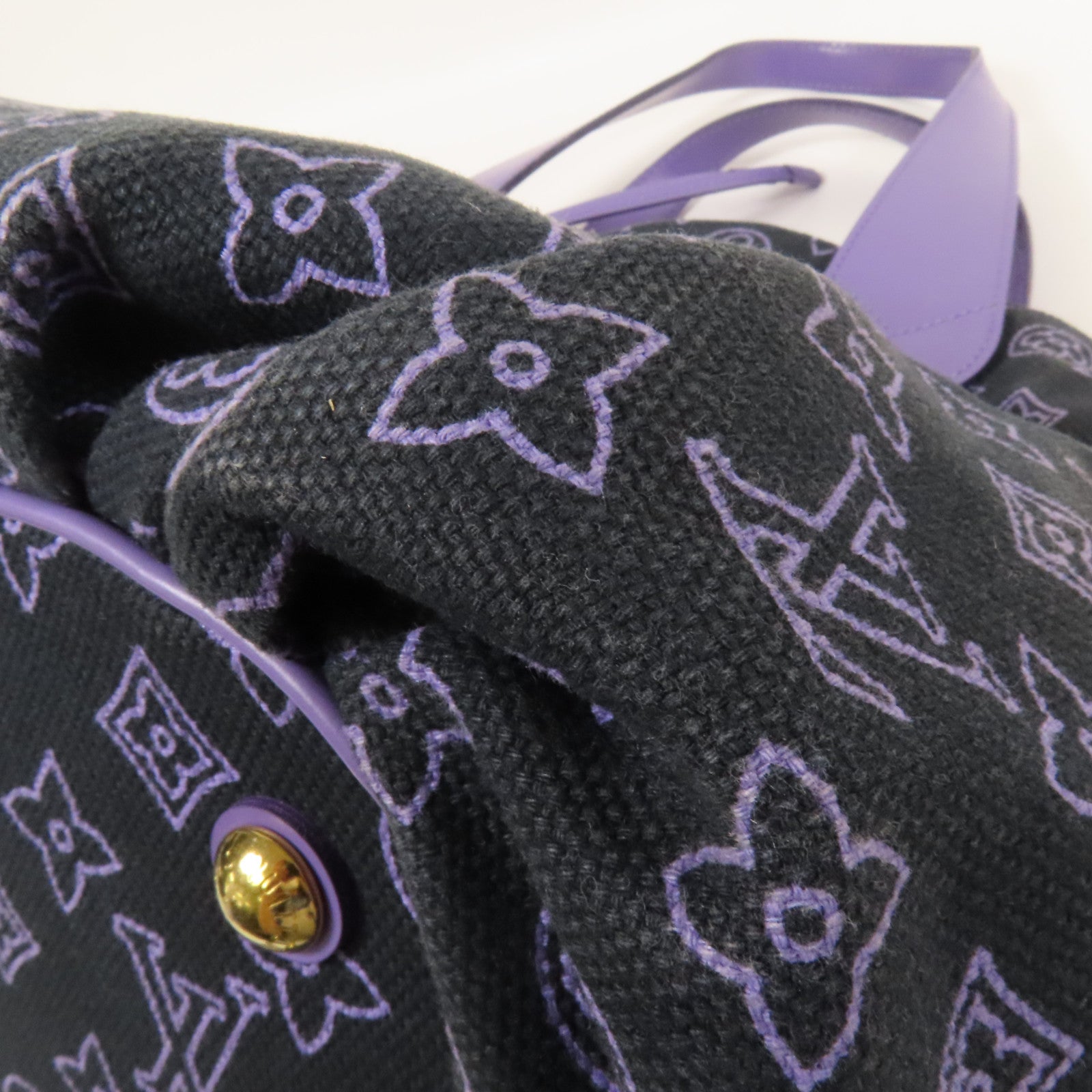 LOUIS VUITTON 帆布Cabas Ipanema PM金扣肩背袋