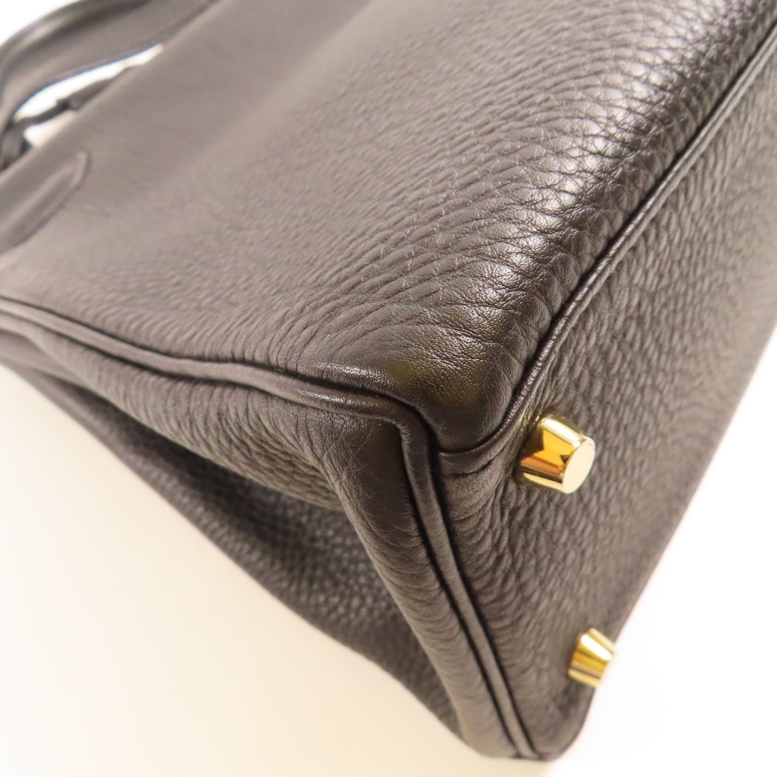HERMES Togo皮革Kelly 28金扣手挽肩背兩用袋89 Noir