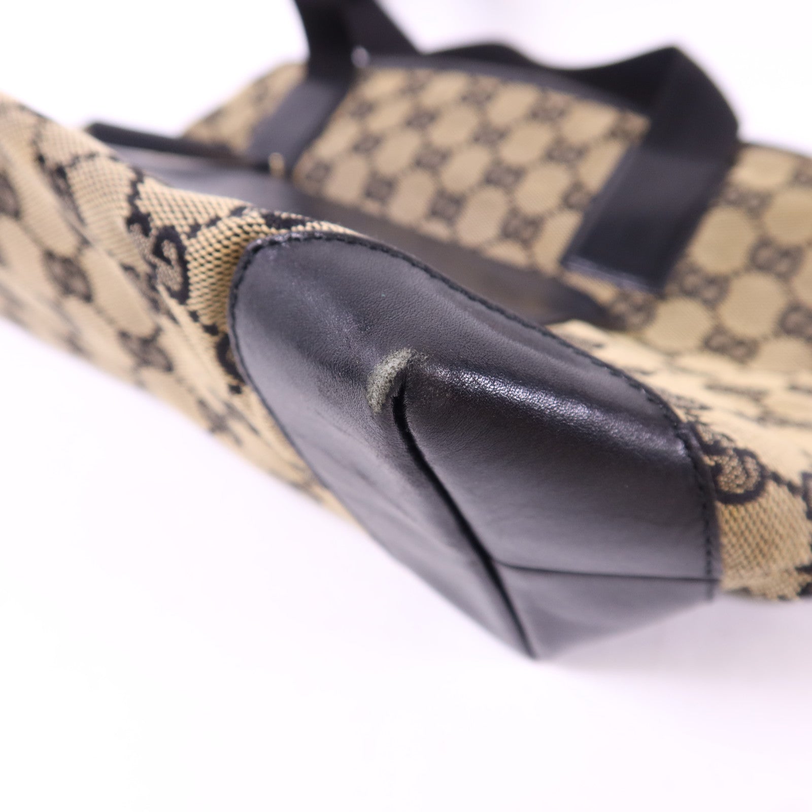 GUCCI 帆布Shoulder Bag銀扣肩背袋