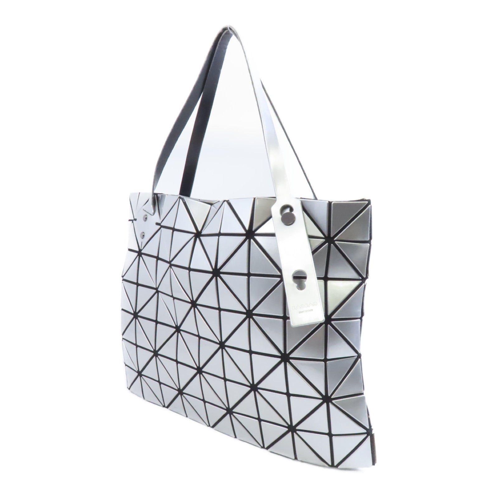 ISSEY MIYAKE PVC ISSEY MIYAKE Bao Bao銀扣手挽袋銀色