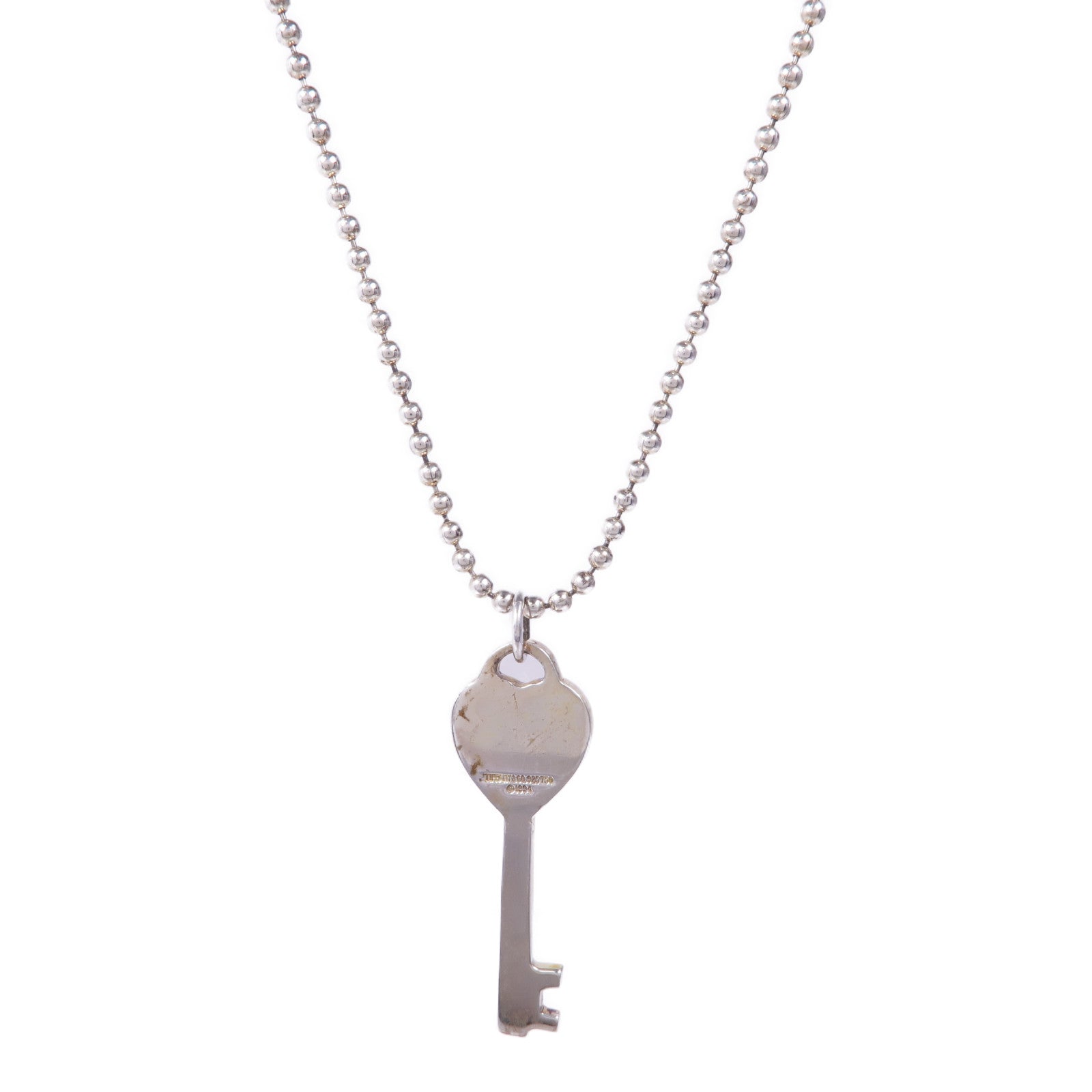 TIFFANY＆CO 925純銀Heart Key Necklace項鍊