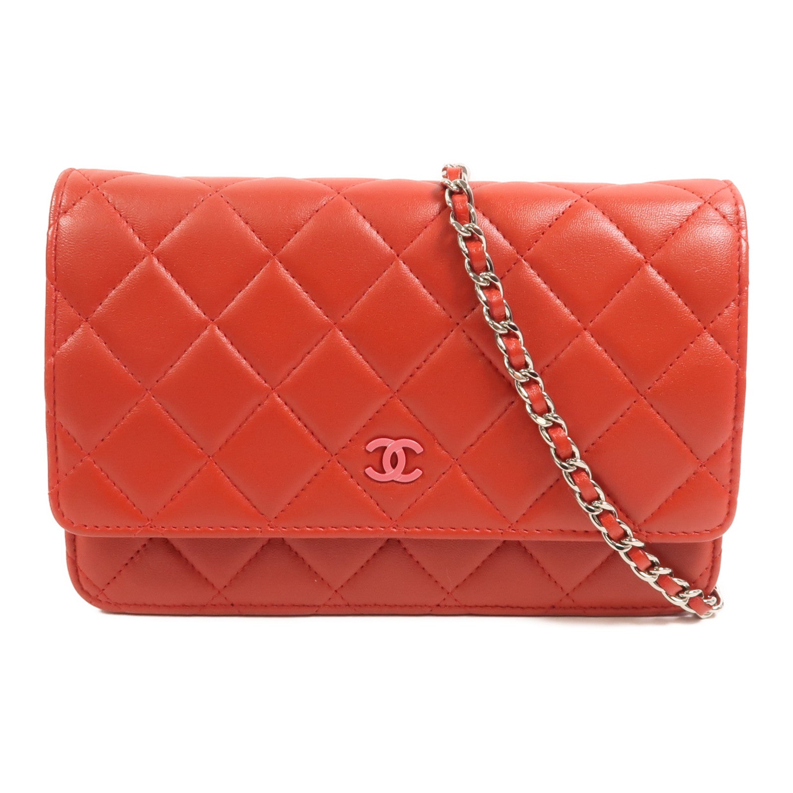 CHANEL 羊皮皮革WOC Wallet On Chain鏈帶肩背袋