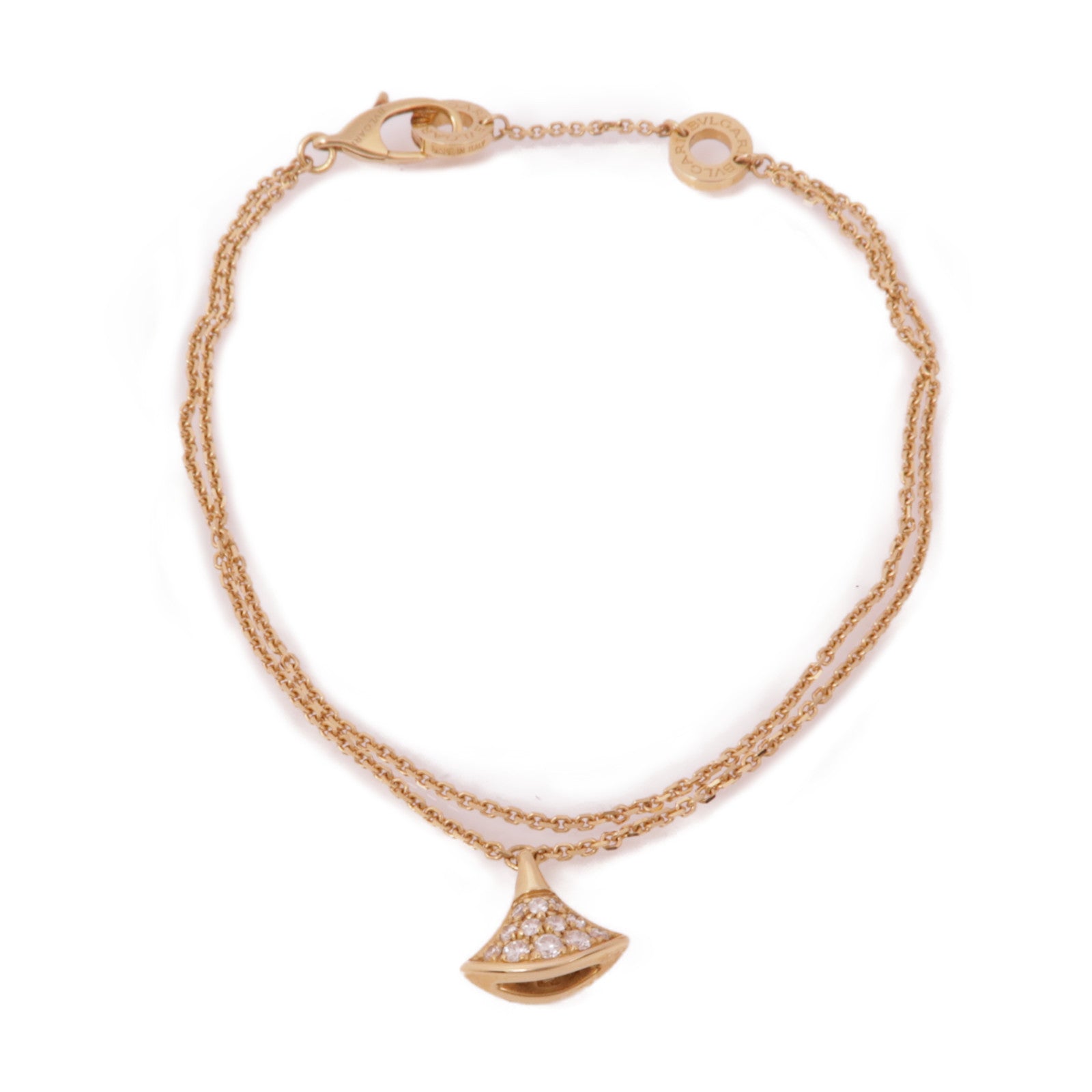 BVLGARI 18K玫瑰金Divas Dream Bracelet鑽石手鏈