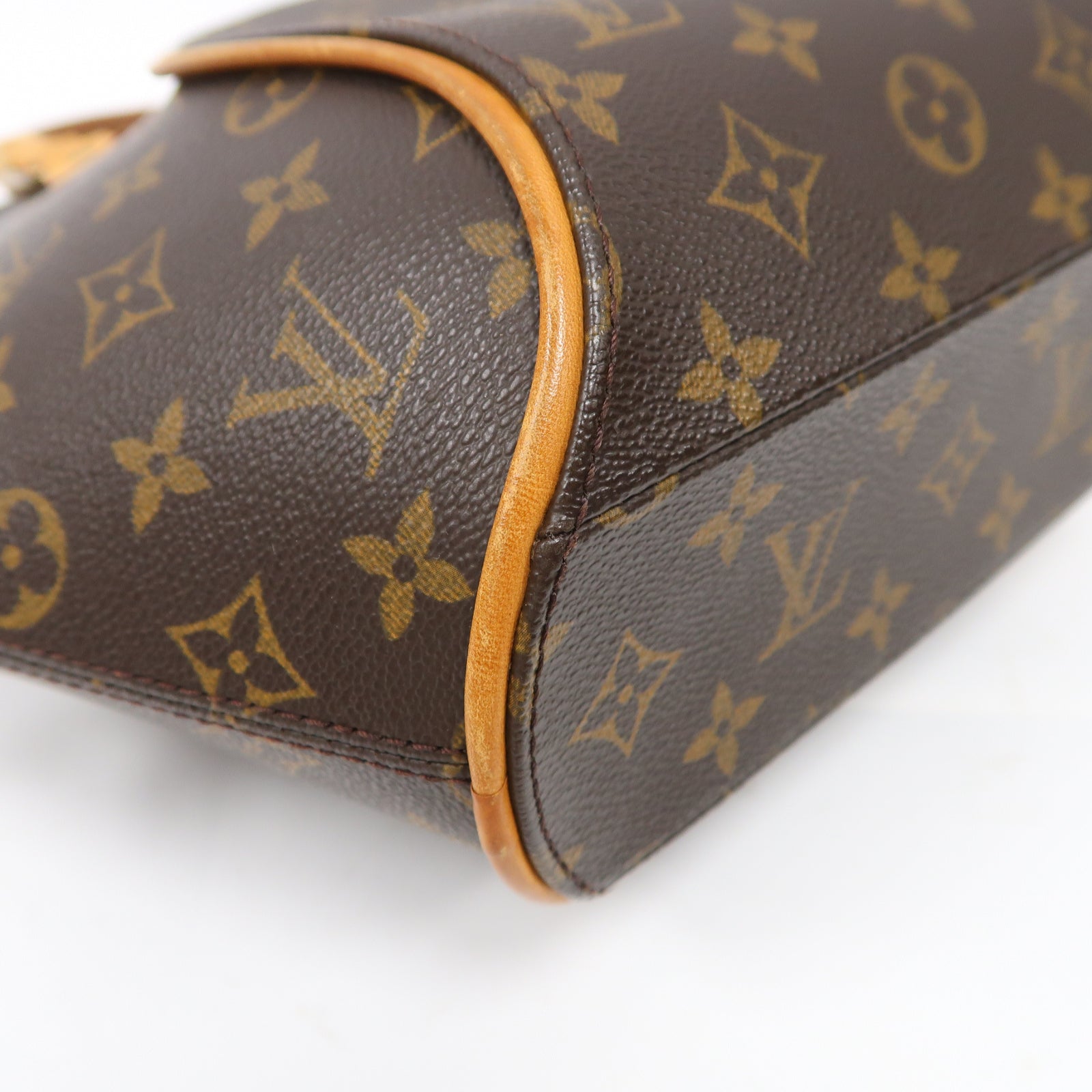 LOUIS VUITTON Monogram Ellipse PM金扣手挽袋啡色