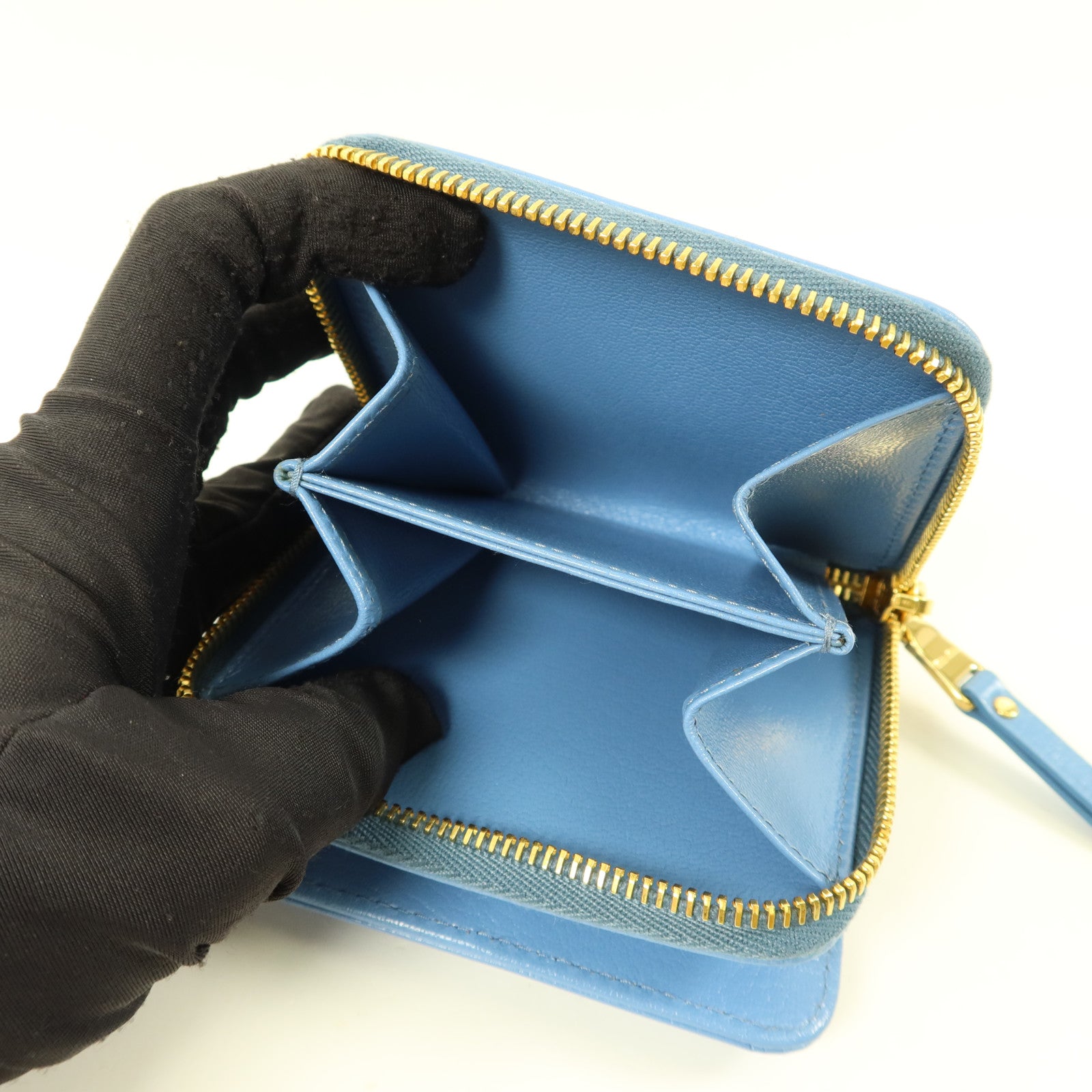 Miu Miu 羊皮皮革Compact Bifold Wallet錢包