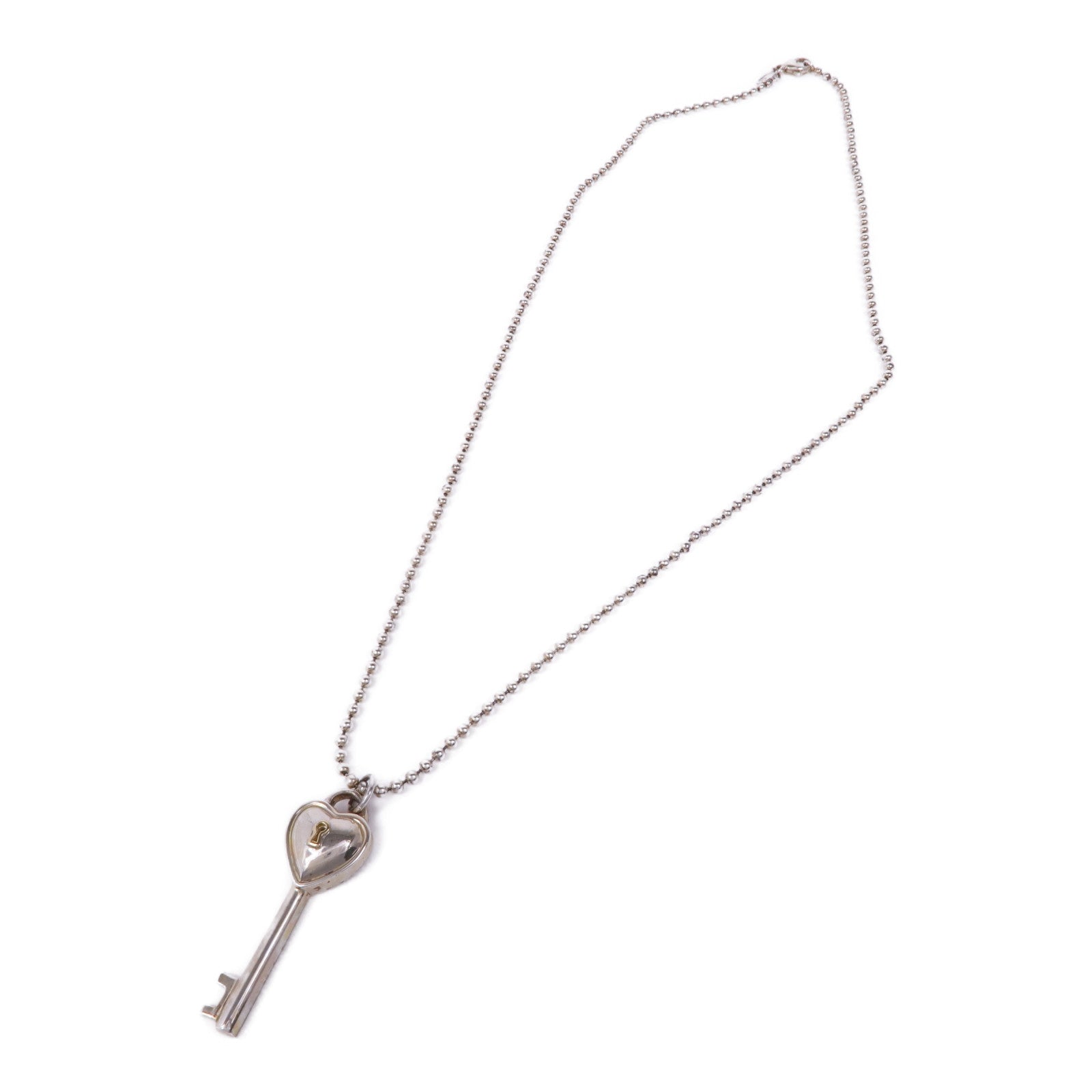 TIFFANY＆CO 925純銀Heart Key Necklace項鍊