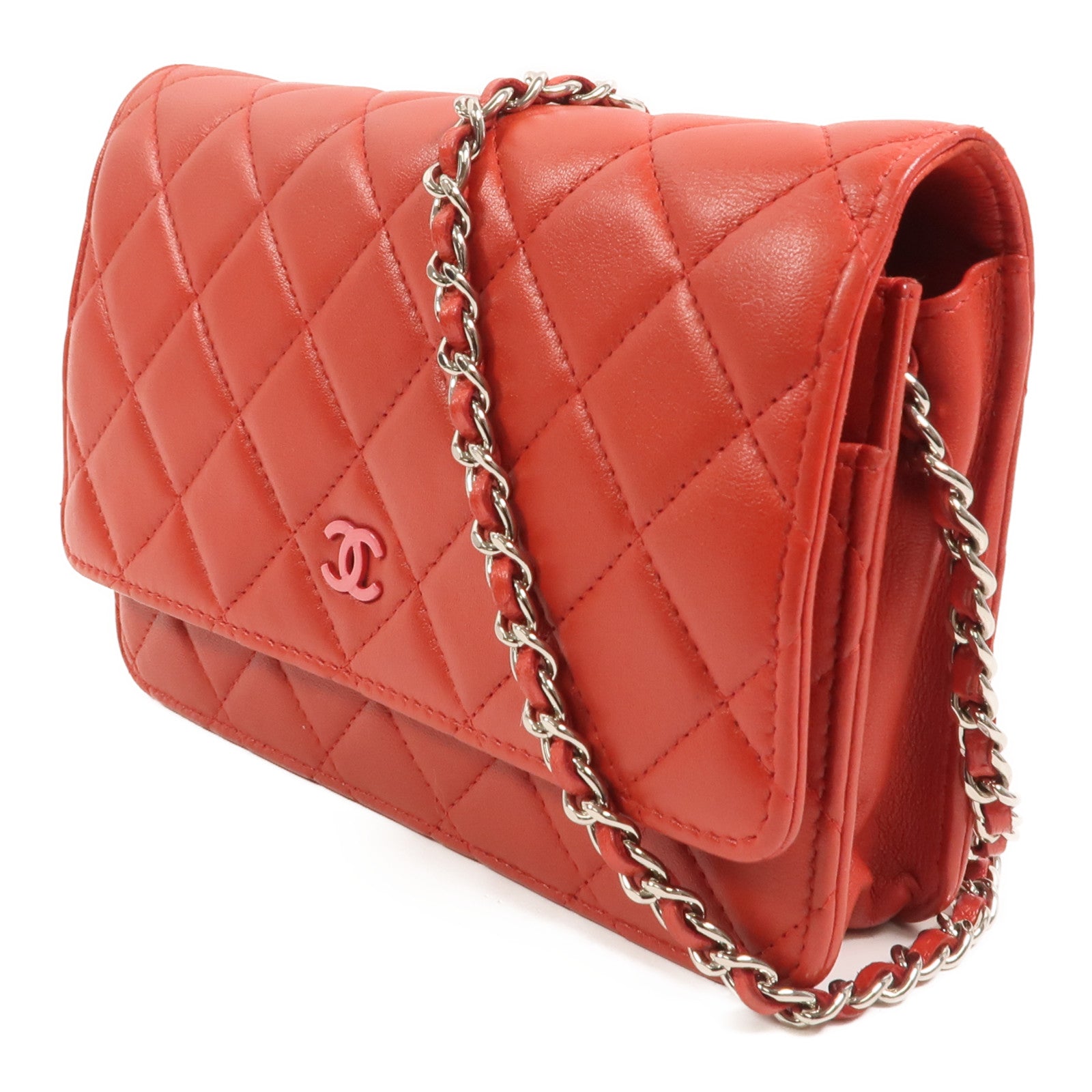 CHANEL 羊皮皮革WOC Wallet On Chain鏈帶肩背袋