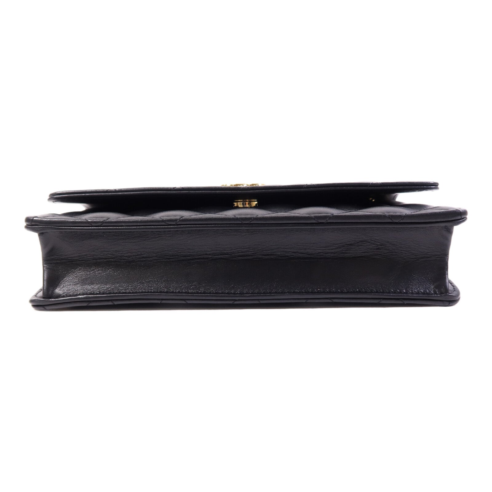 CHANEL 羊皮皮革WOC Wallet On Chain Handle金扣鏈帶手挽肩背兩用袋