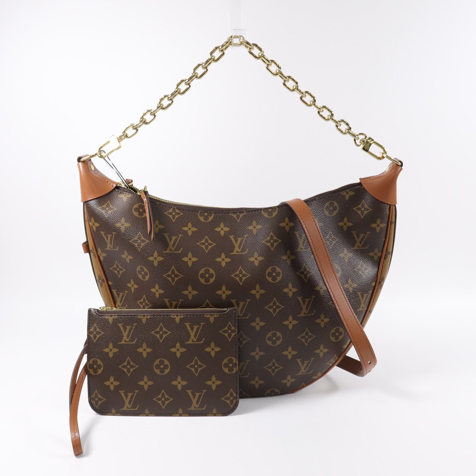 LOUIS VUITTON Monogram Reverse Loop Hobo手挽肩背兩用袋