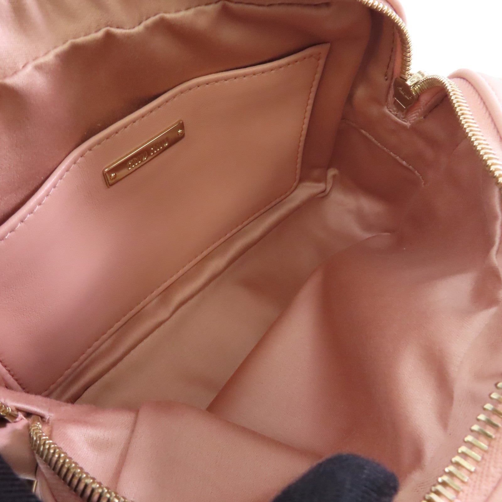 Miu Miu 羊皮皮革Chain Shoulder Bag金扣鏈帶肩背袋粉紅色