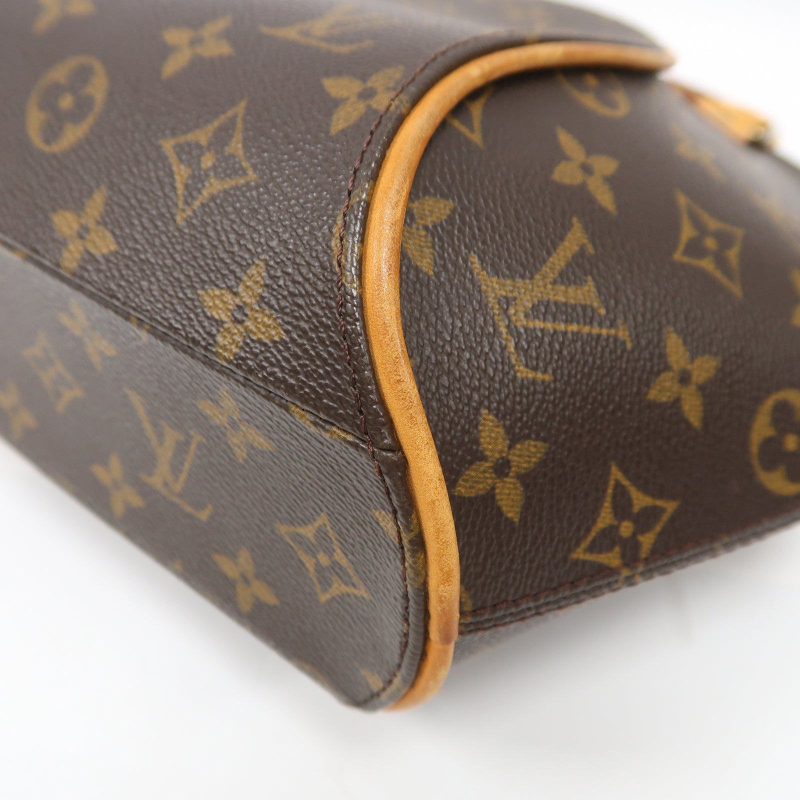 LOUIS VUITTON Monogram Ellipse PM金扣手挽袋啡色