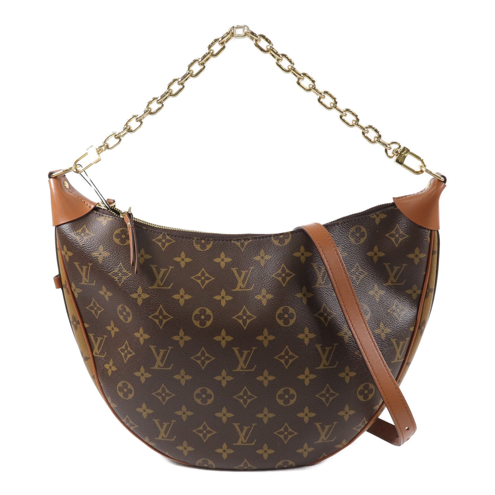 LOUIS VUITTON Monogram Reverse Loop Hobo手挽肩背兩用袋