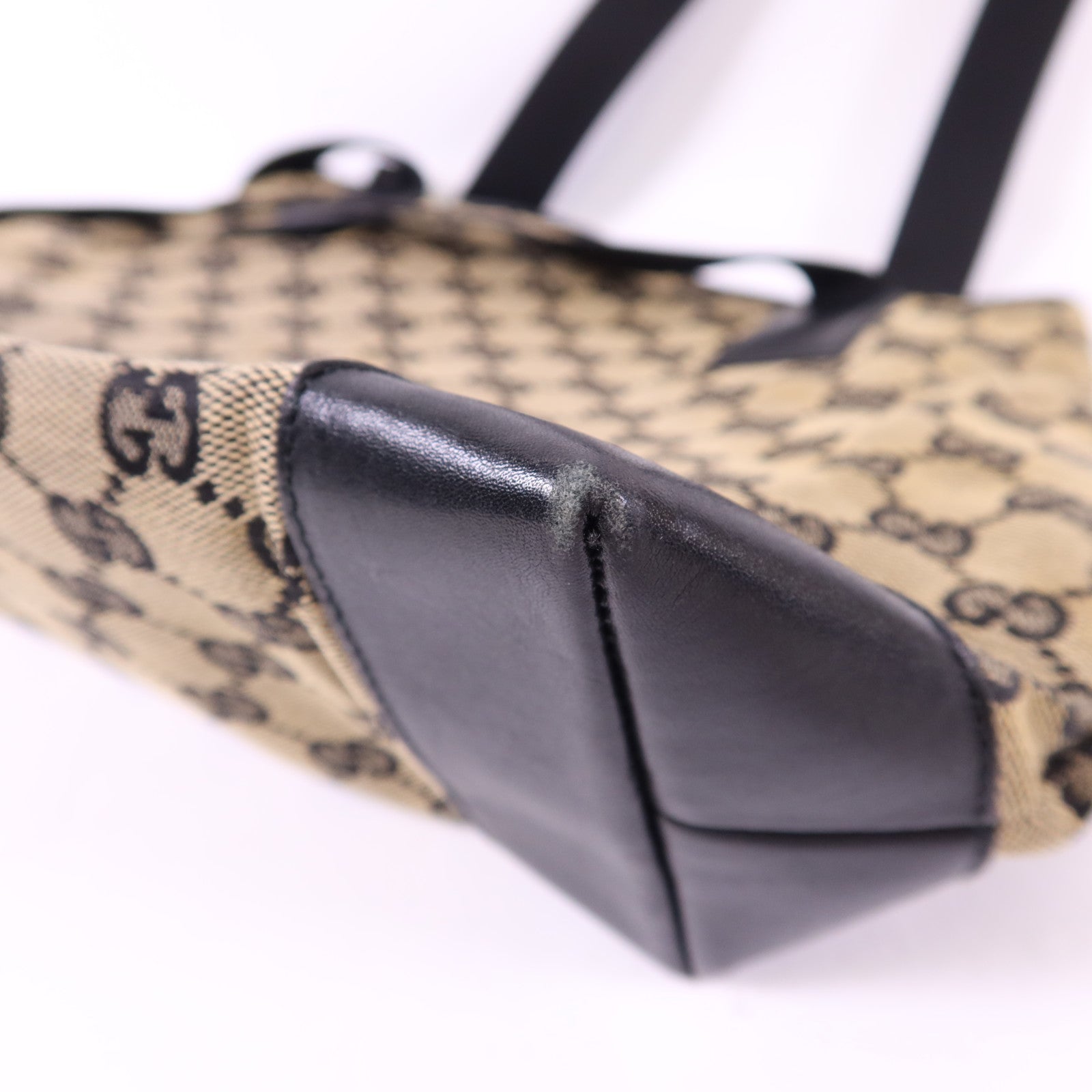 GUCCI 帆布Shoulder Bag銀扣肩背袋