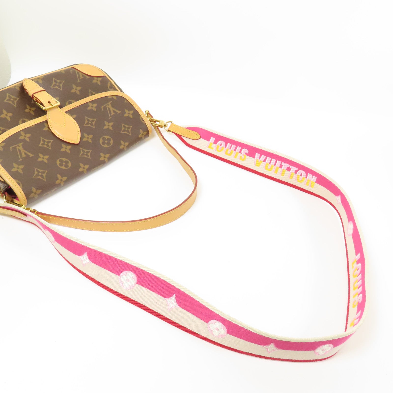 LOUIS VUITTON Monogram Diane金扣手挽肩背兩用袋