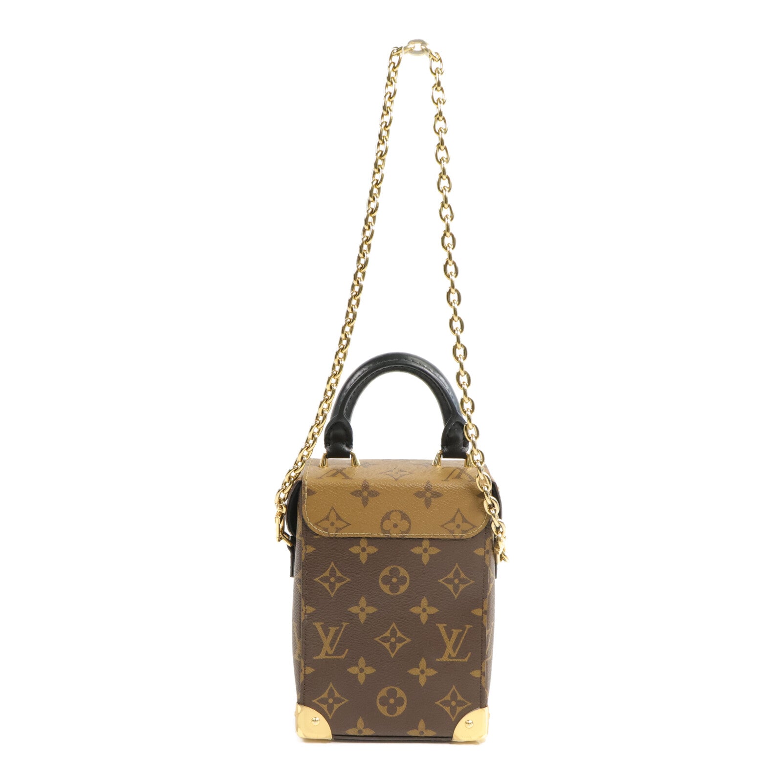 LOUIS VUITTON Monogram Reverse Camera Box鏈帶手挽肩背兩用袋
