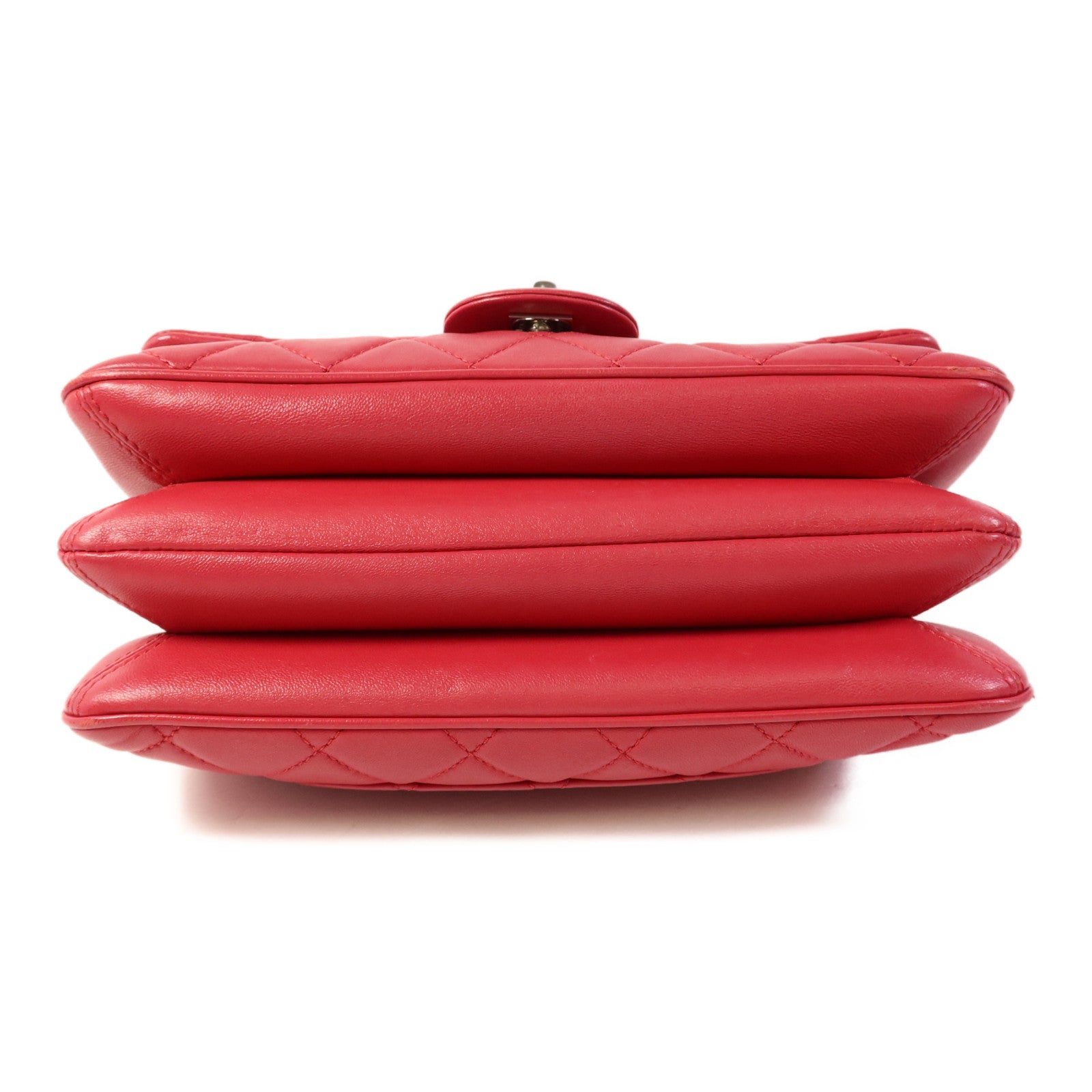 CHANEL 羊皮皮革Chain Shoulder Bag銀扣鏈帶肩背袋