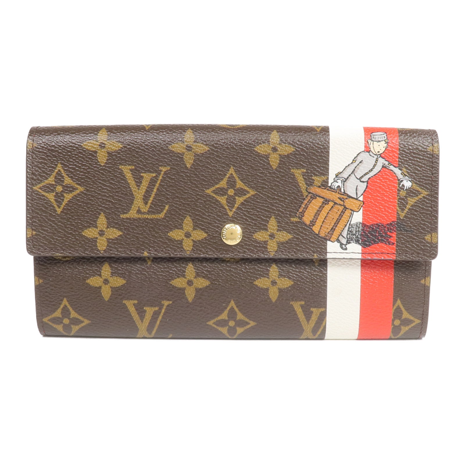 LOUIS VUITTON Monogram Groom Portefeuille Sarah金扣長錢包