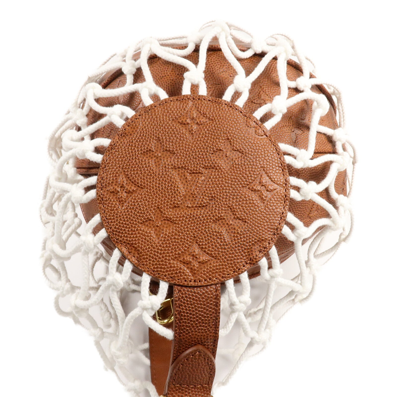LOUIS VUITTON Monogram/牛皮皮革LV x NBA Ball in Basket Bag肩背袋