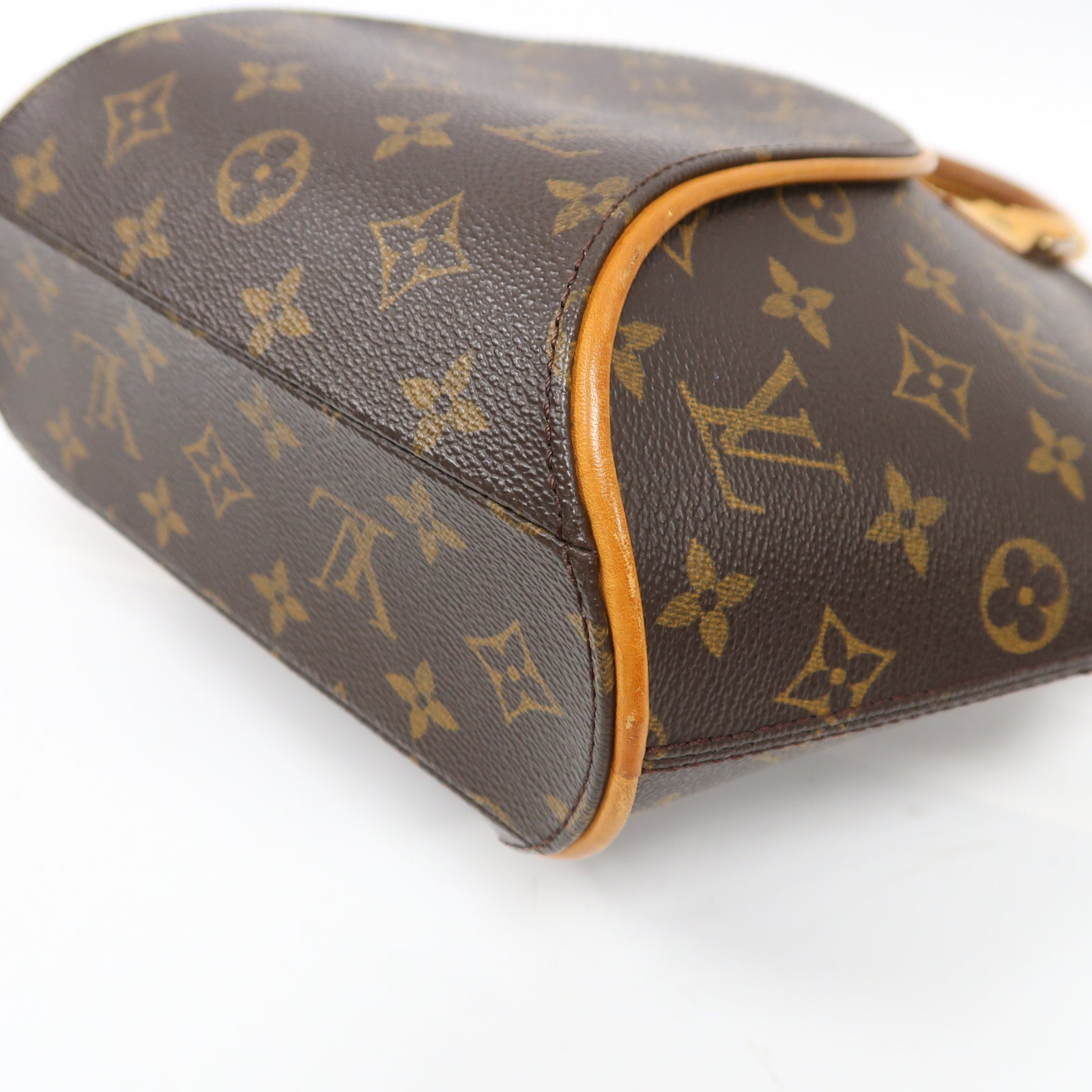 LOUIS VUITTON Monogram Ellipse PM金扣手挽袋啡色
