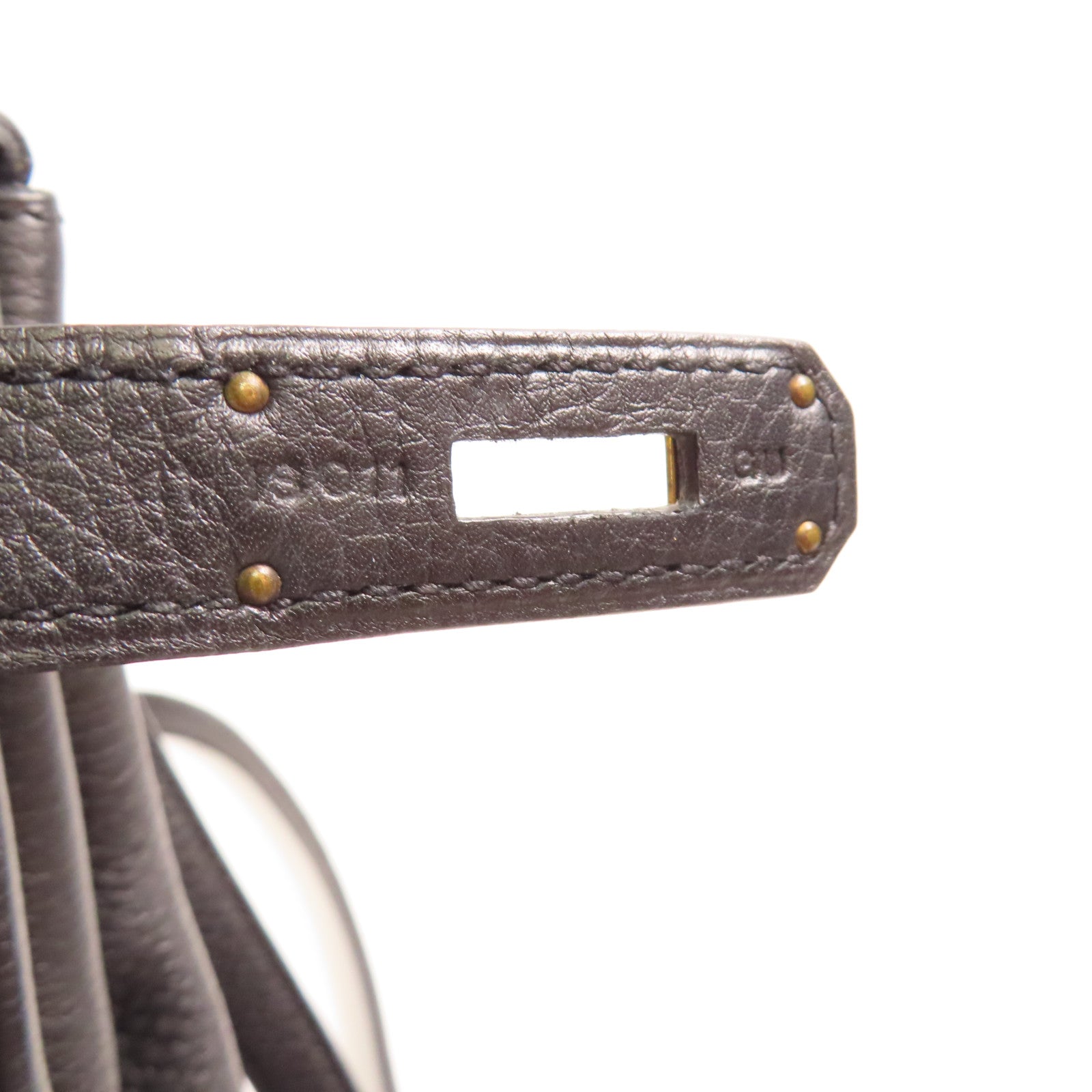 HERMES Togo皮革Kelly 28金扣手挽肩背兩用袋89 Noir