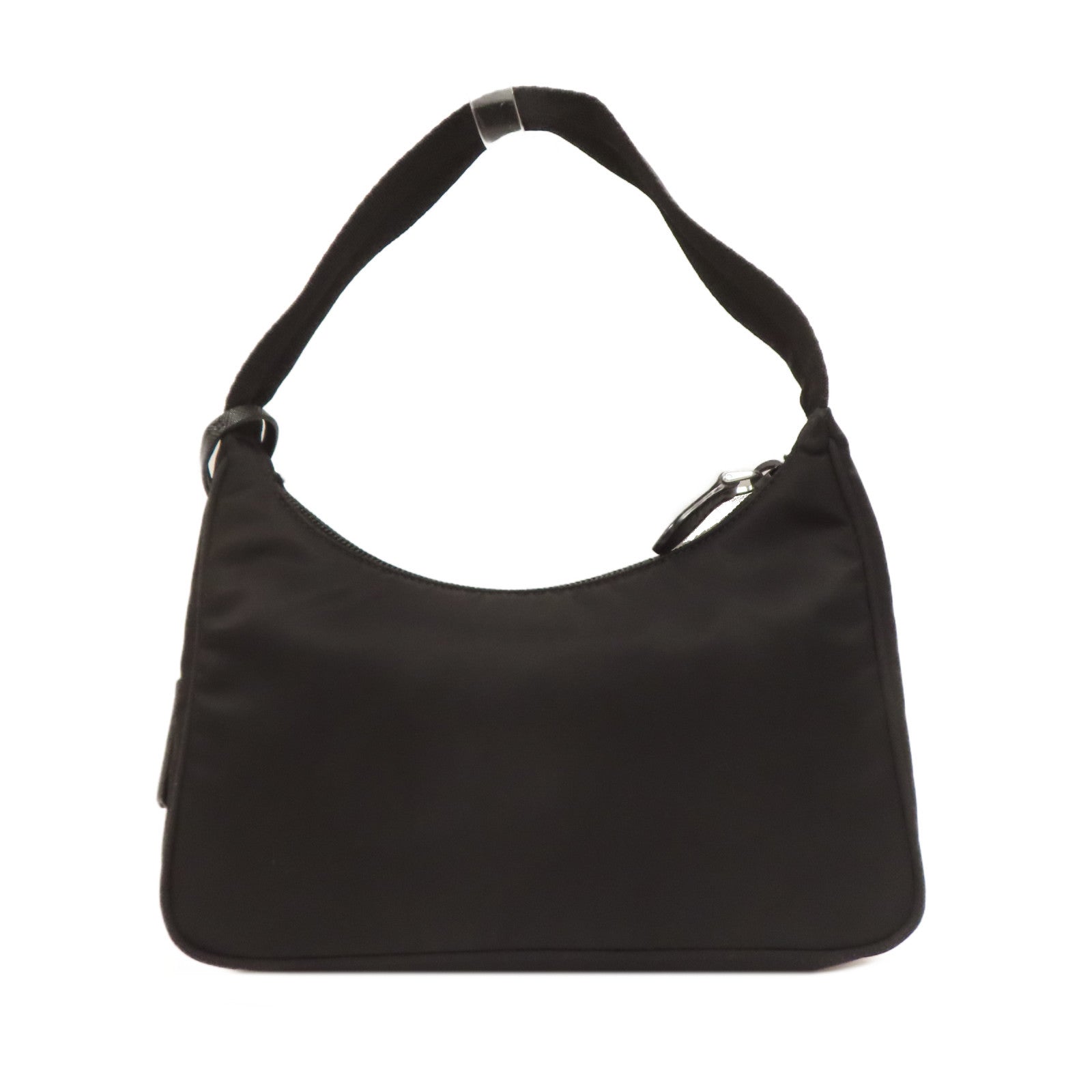 PRADA 【激減優惠】尼龍Handbag銀扣手挽袋黑色