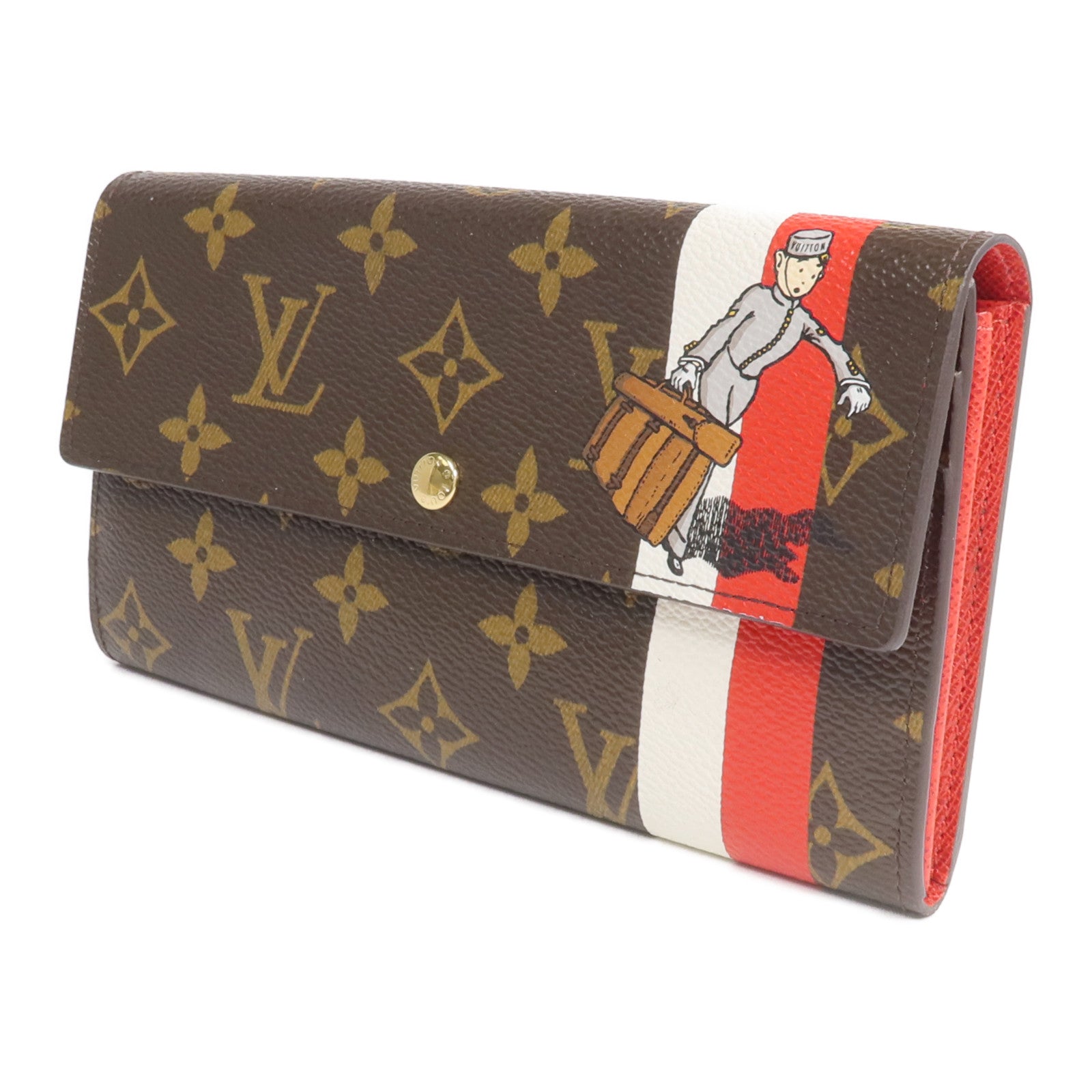 LOUIS VUITTON Monogram Groom Portefeuille Sarah金扣長錢包