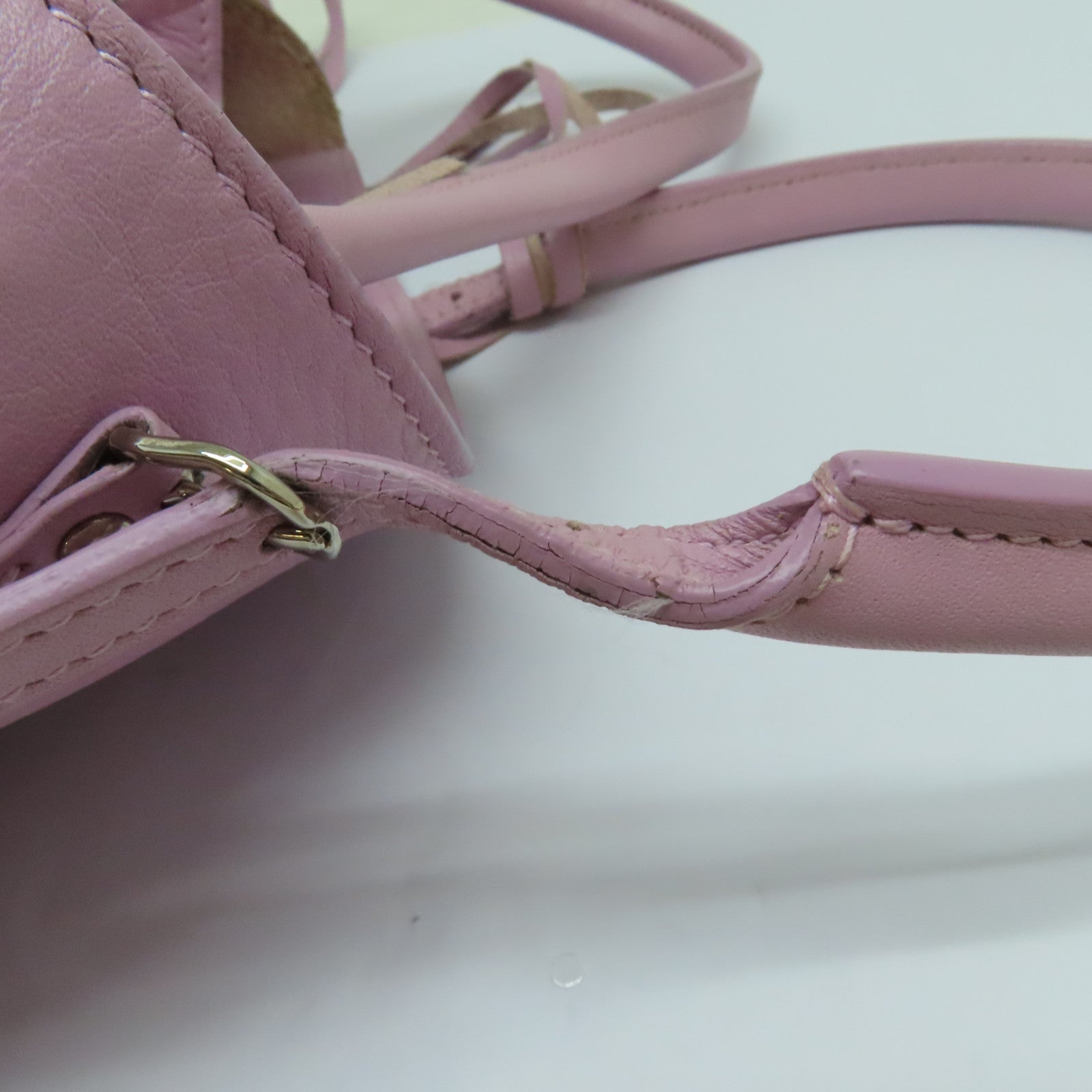BALENCIAGA 【激減優惠】牛皮皮革Papier Tote銀扣手挽袋紫色