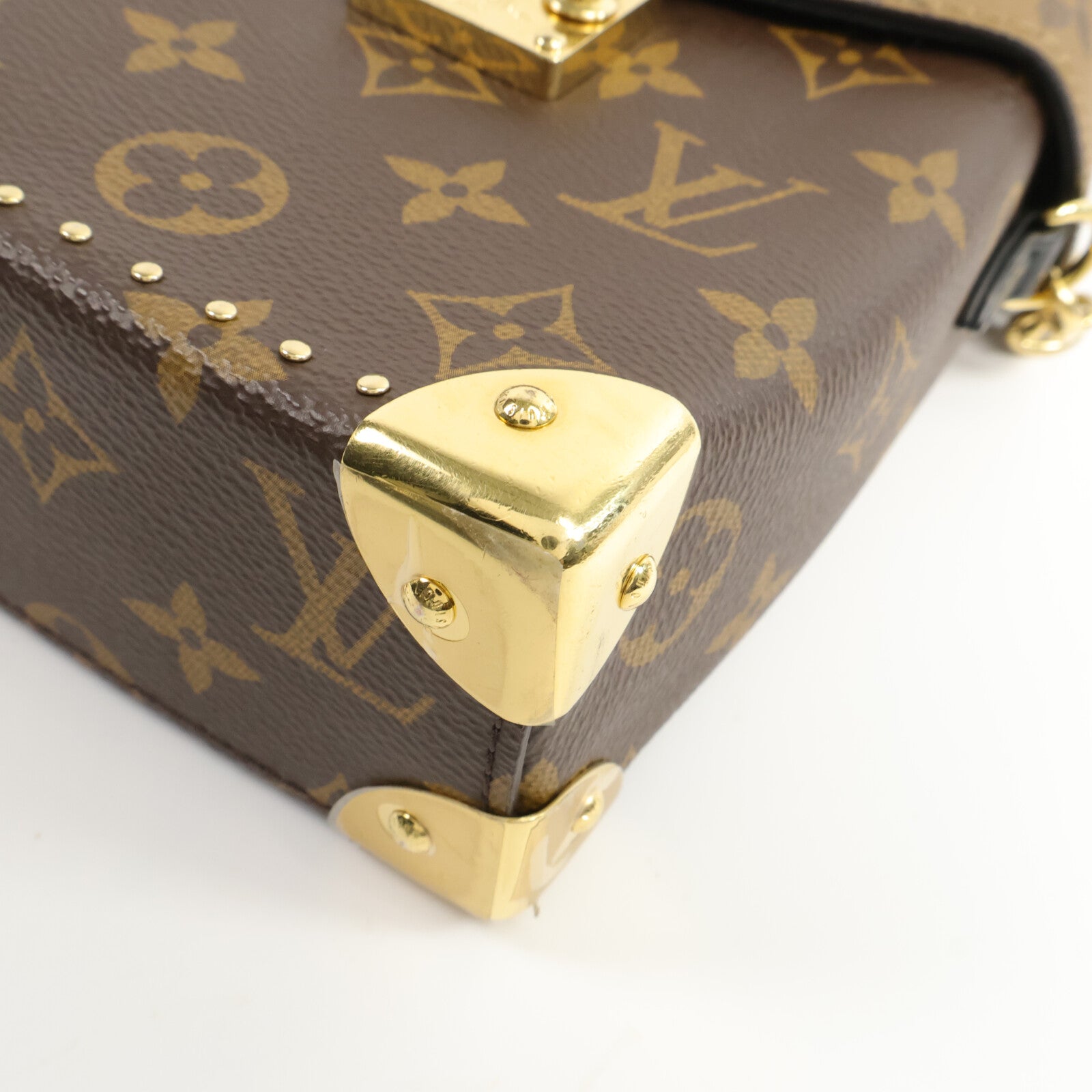 LOUIS VUITTON Monogram Reverse Camera Box鏈帶手挽肩背兩用袋