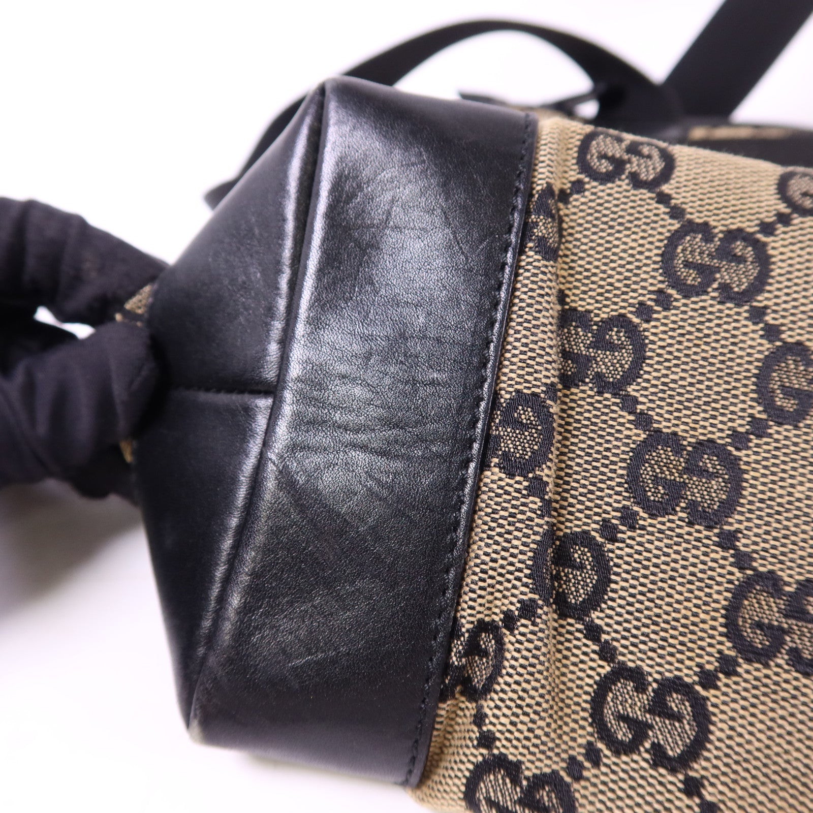 GUCCI 帆布Shoulder Bag銀扣肩背袋