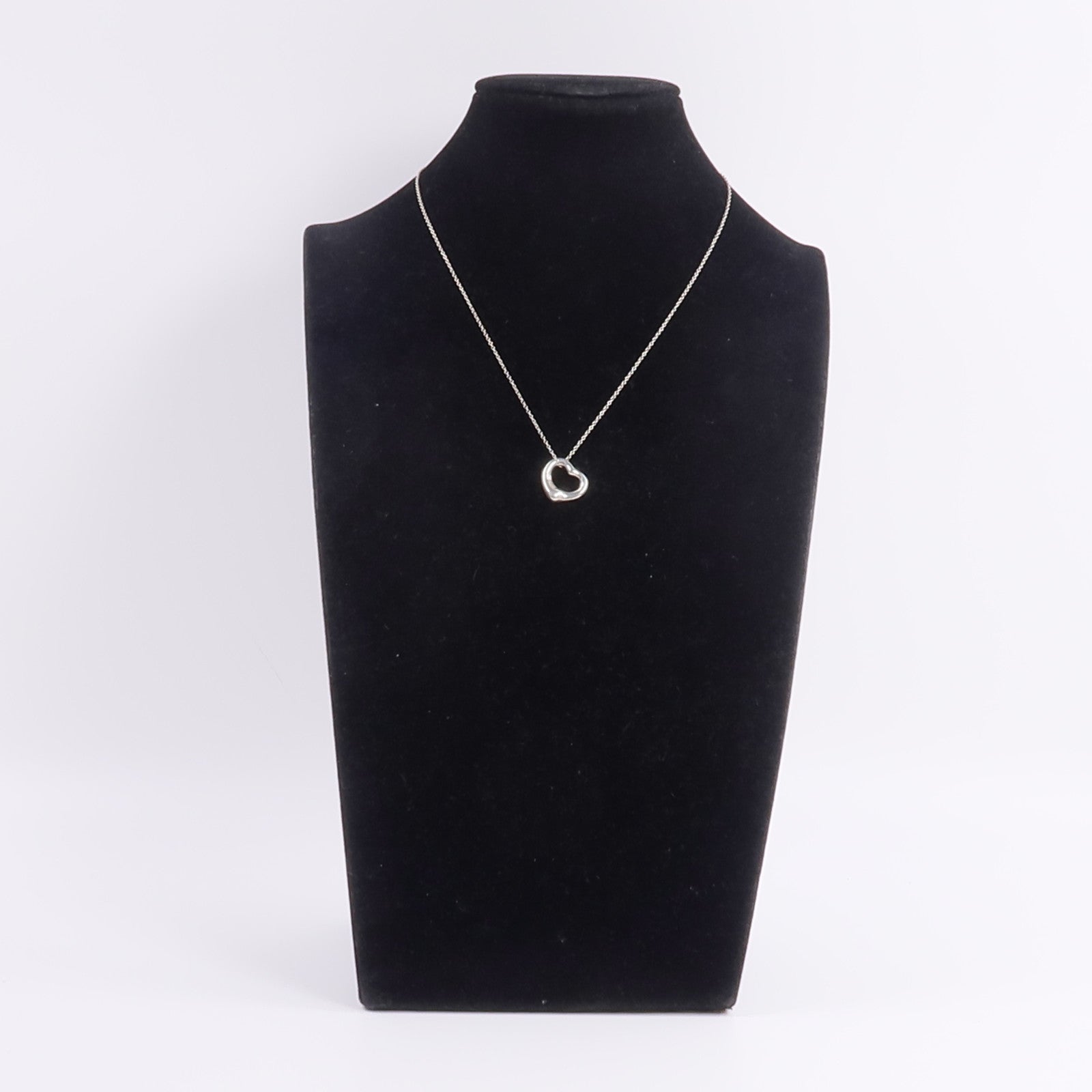 TIFFANY＆CO 925純銀Elsa Peretti Open Heart項鍊