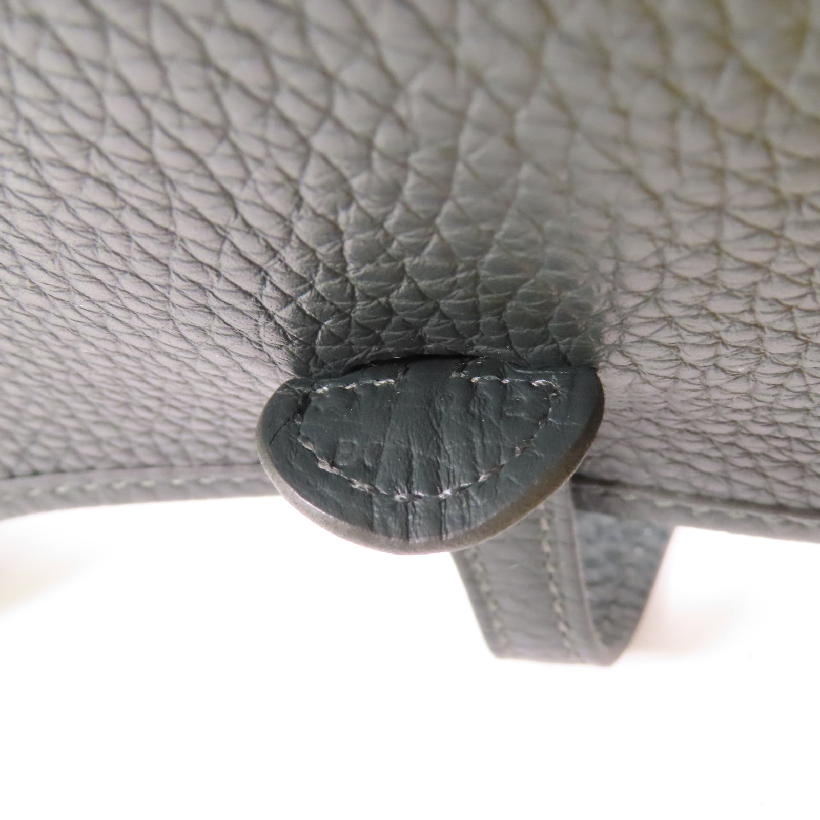 HERMES Clemence皮革Evelyne TPM銀扣肩背袋Vert Amande