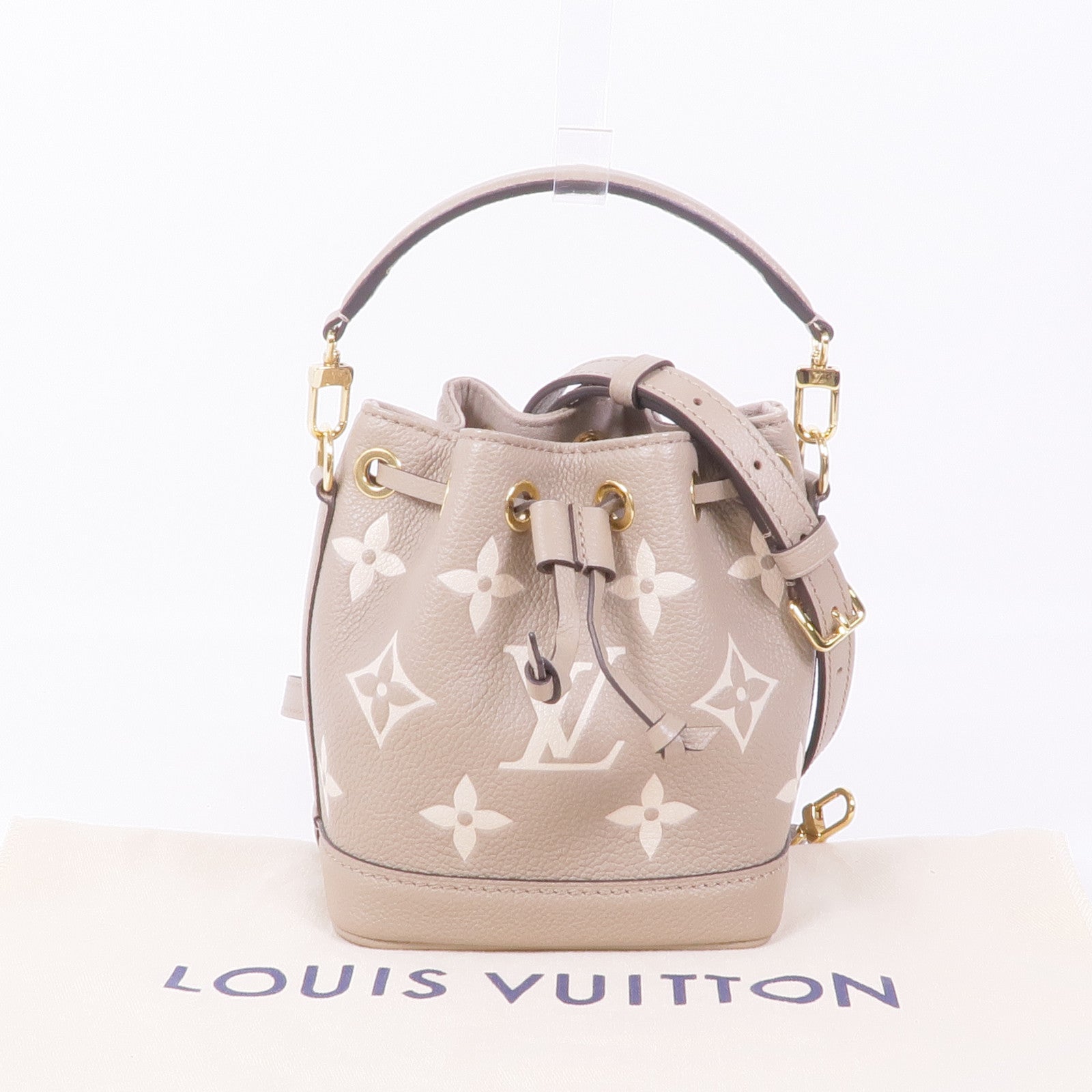 LOUIS VUITTON Monogram Empreinte Nano Noe金扣手挽肩背兩用袋