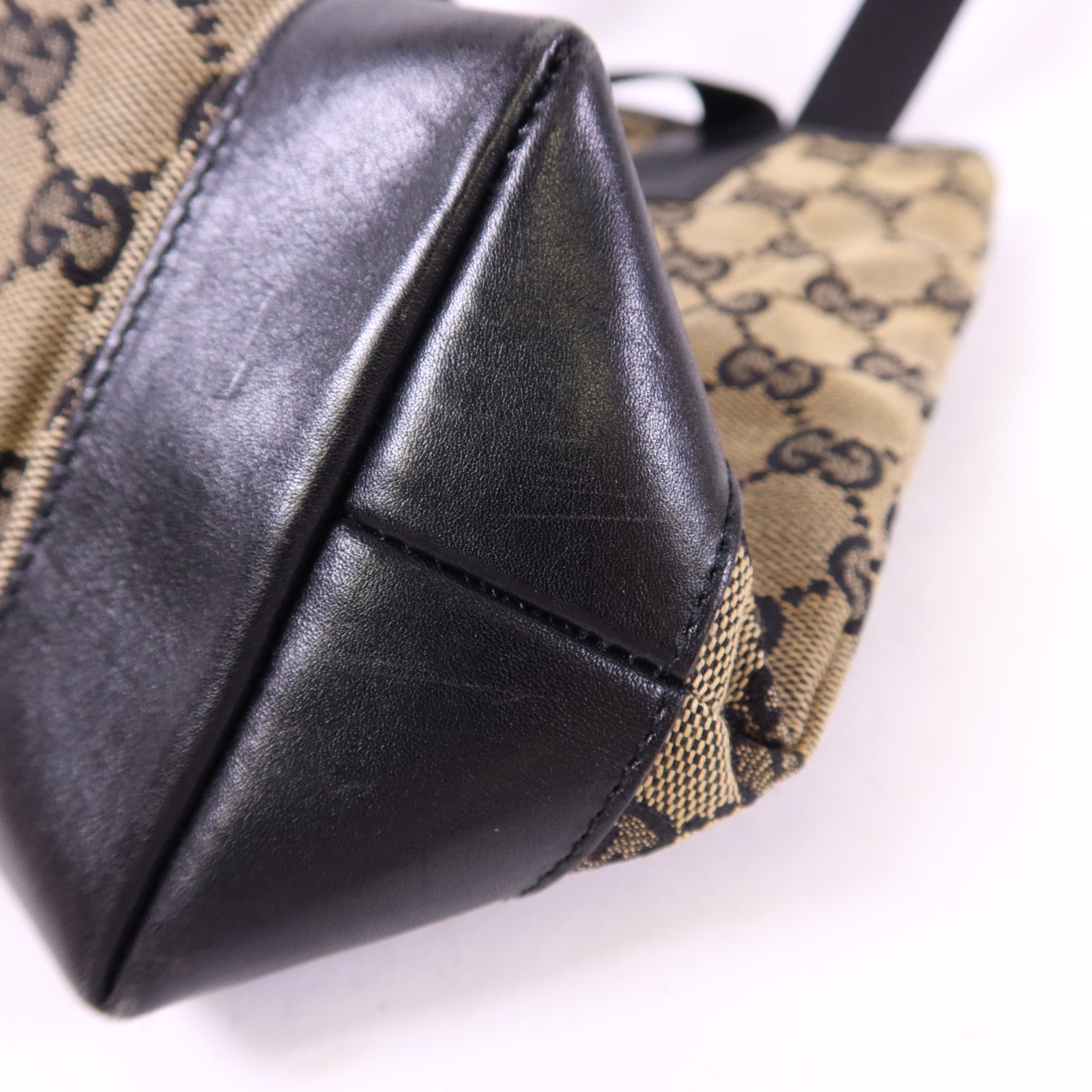 GUCCI 帆布Shoulder Bag銀扣肩背袋