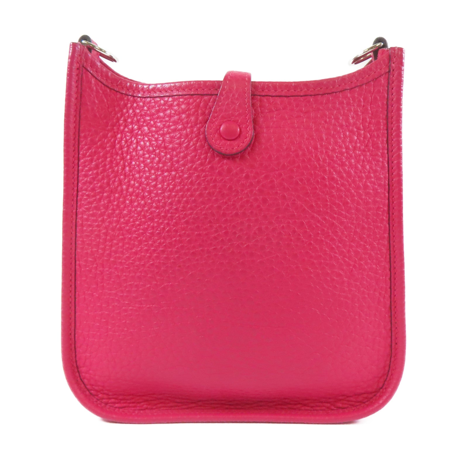 HERMES 【激減優惠】Taurillon Clemence皮革Evelyne TPM Shoulder Bag銀扣肩背袋粉紅色