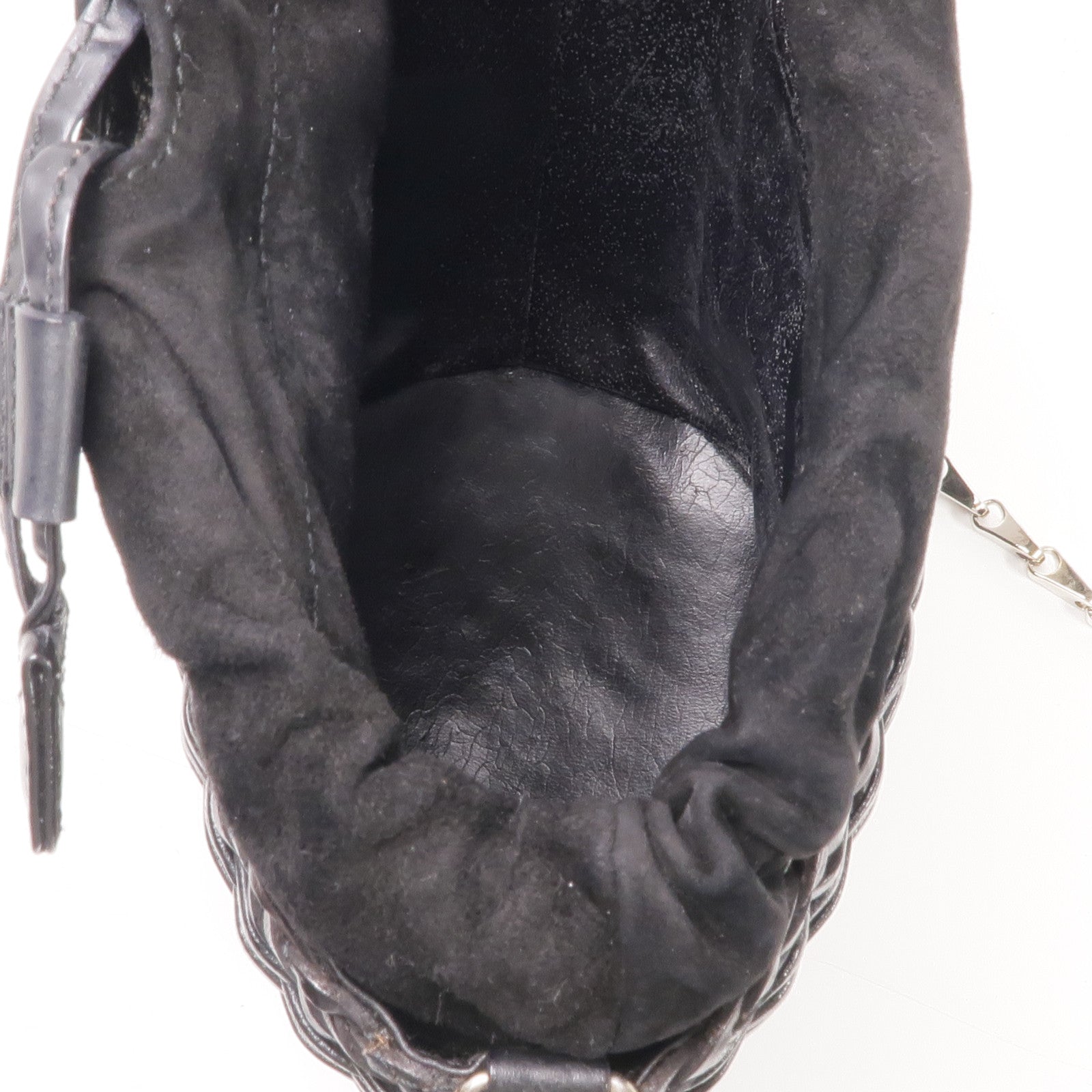 GUCCI 牛皮皮革Chain Shoulder Bag銀扣鏈帶肩背袋