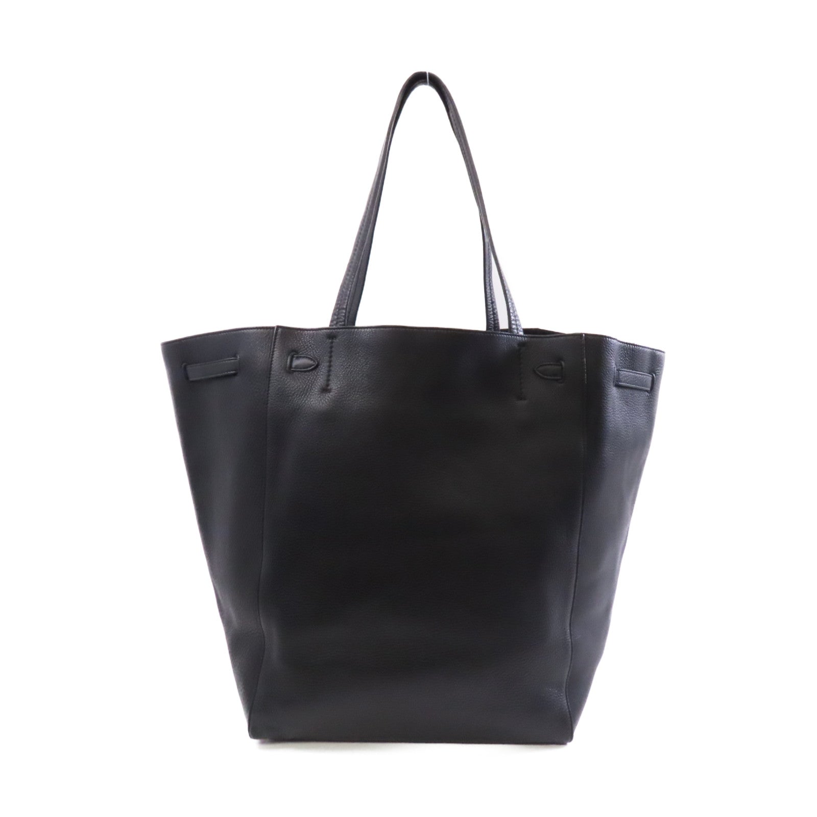 CELINE 牛皮皮革Tote Bag金扣手挽袋黑色