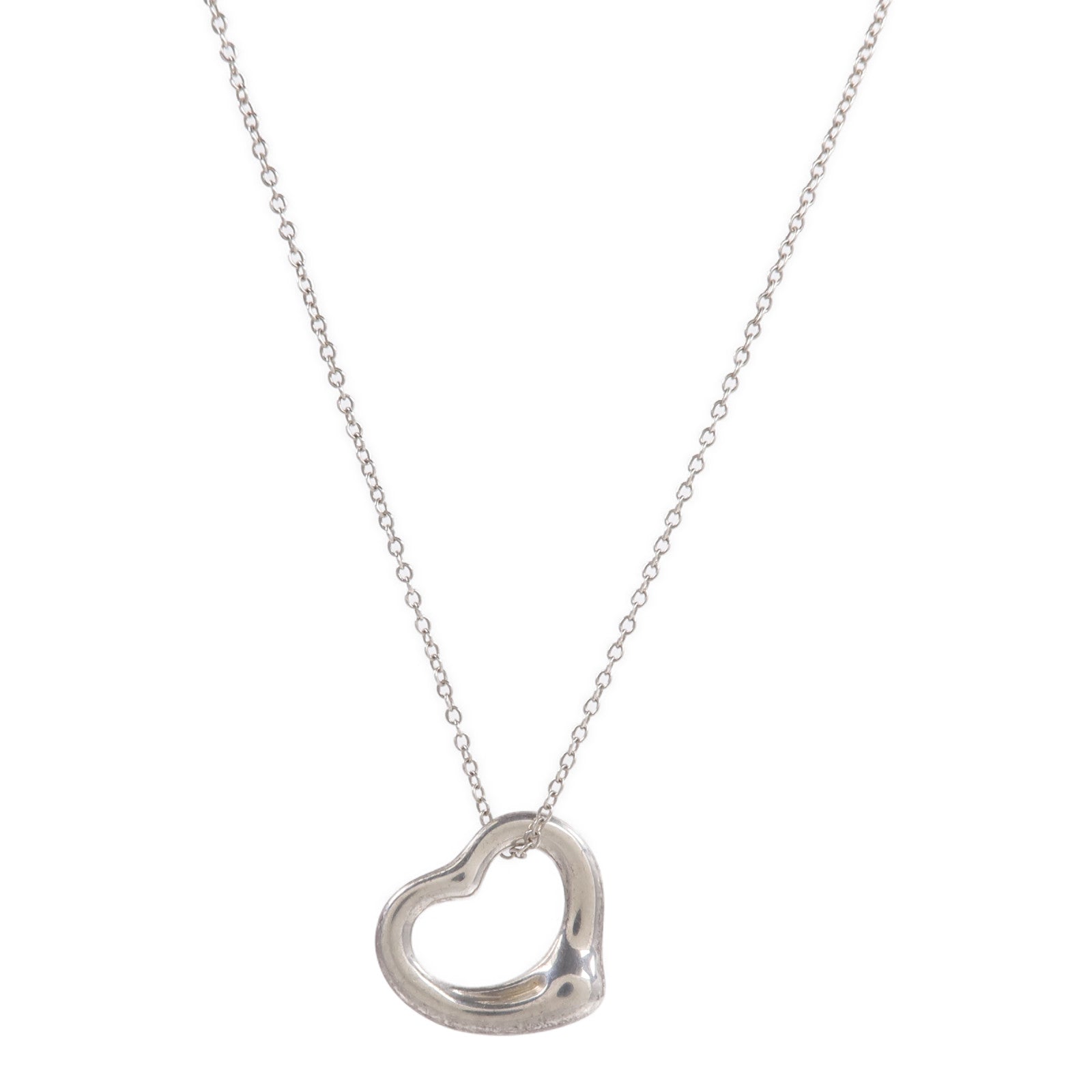 TIFFANY＆CO 925純銀Elsa Peretti Open Heart項鍊