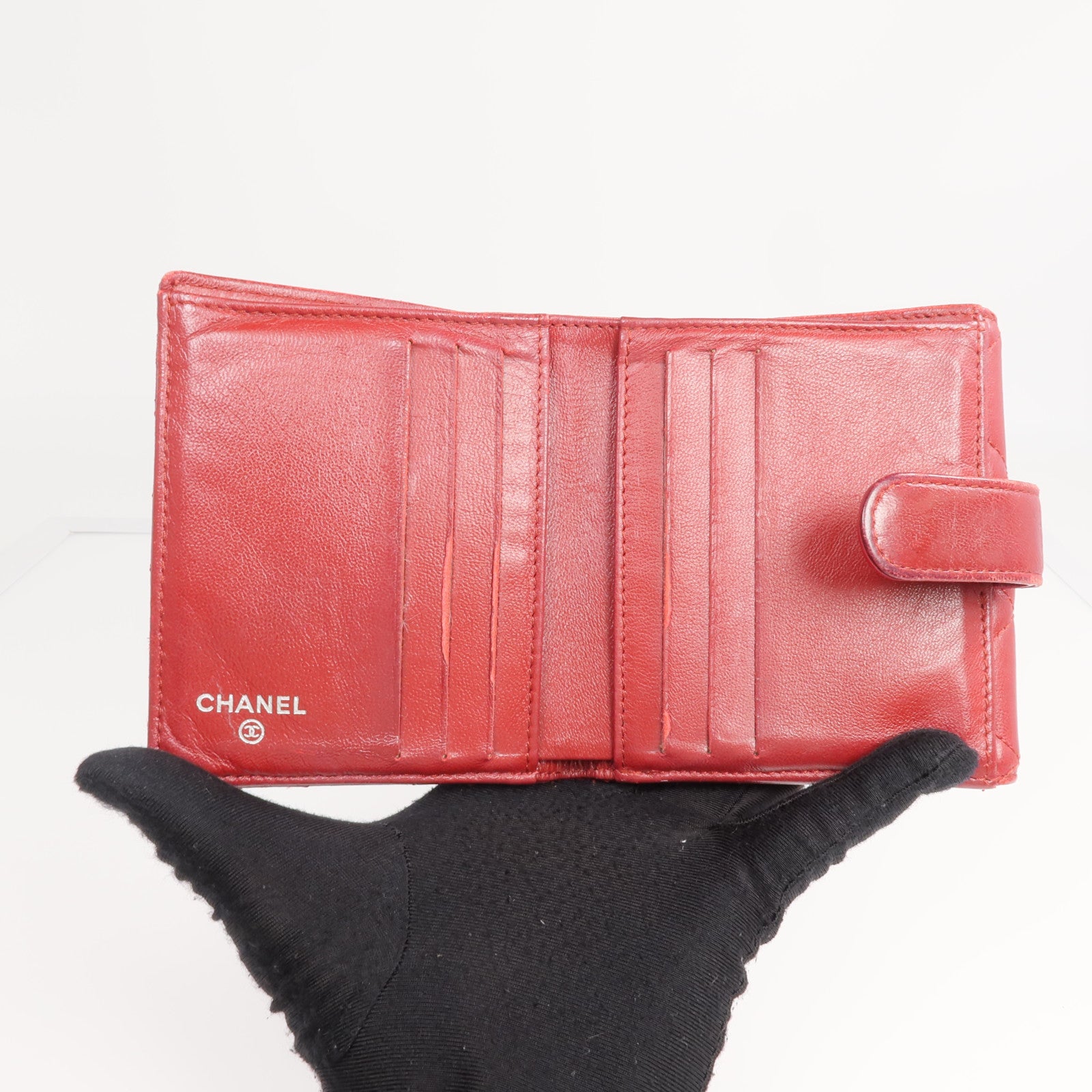 CHANEL 【激減優惠】羊皮皮革Wallet 銀扣錢包