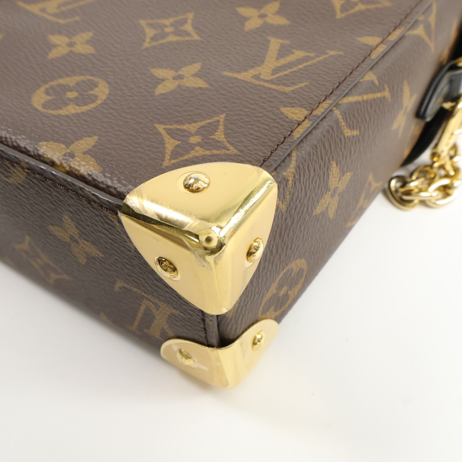 LOUIS VUITTON Monogram Reverse Camera Box鏈帶手挽肩背兩用袋