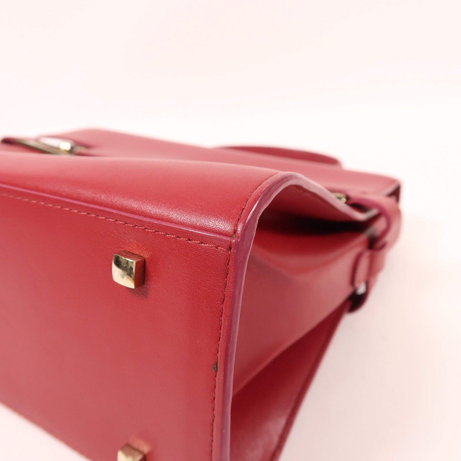 SELECTION 牛皮皮革Shoulder Bag金扣手挽肩背兩用袋
