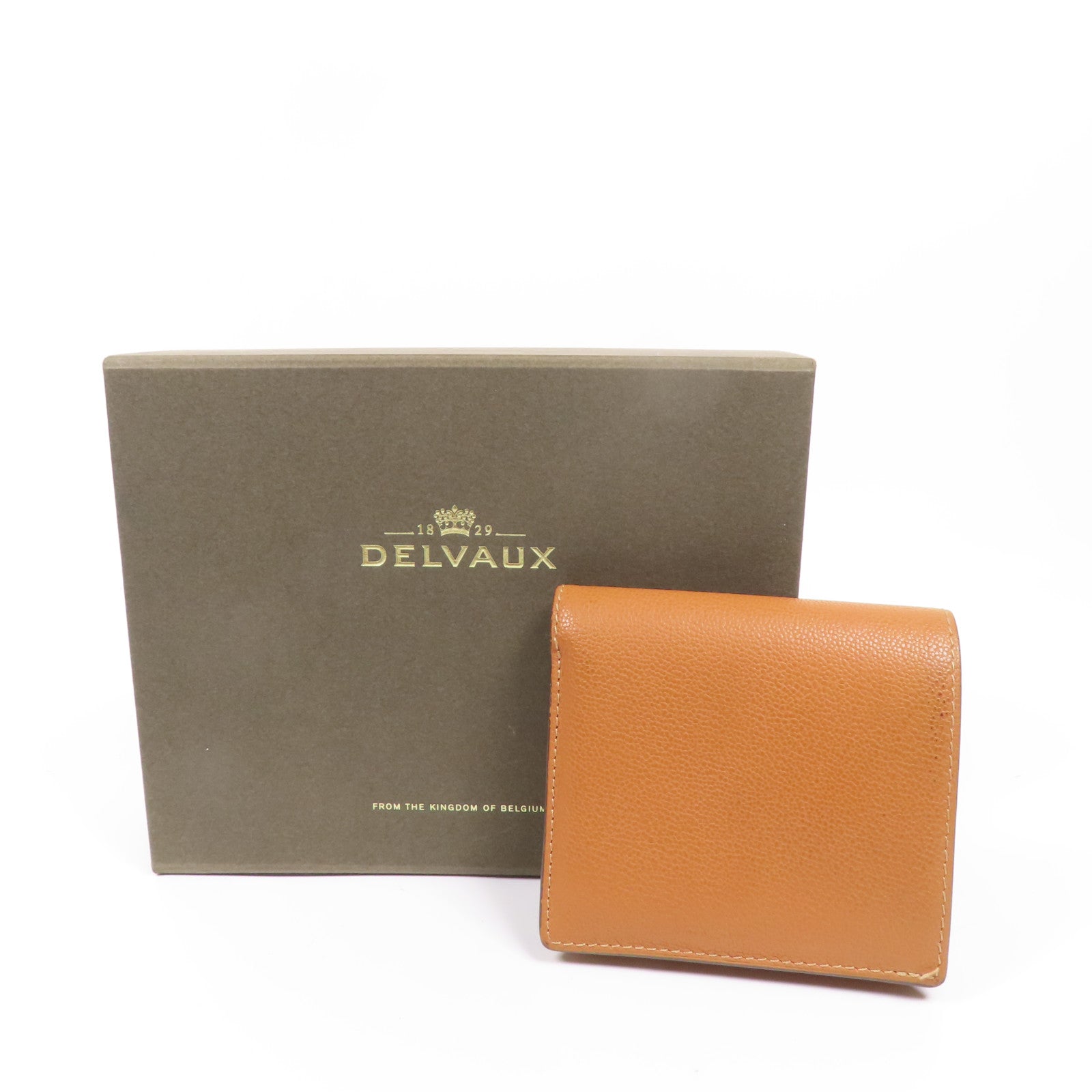 Delvaux 牛皮皮革Mini Livre Wallet錢包