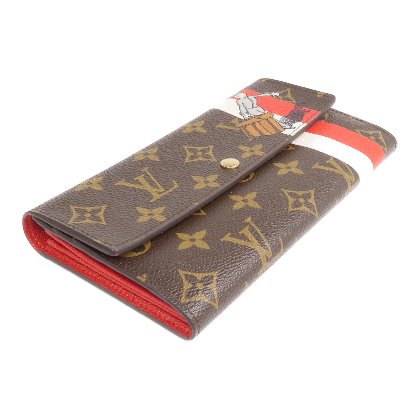 LOUIS VUITTON Monogram Groom Portefeuille Sarah金扣長錢包