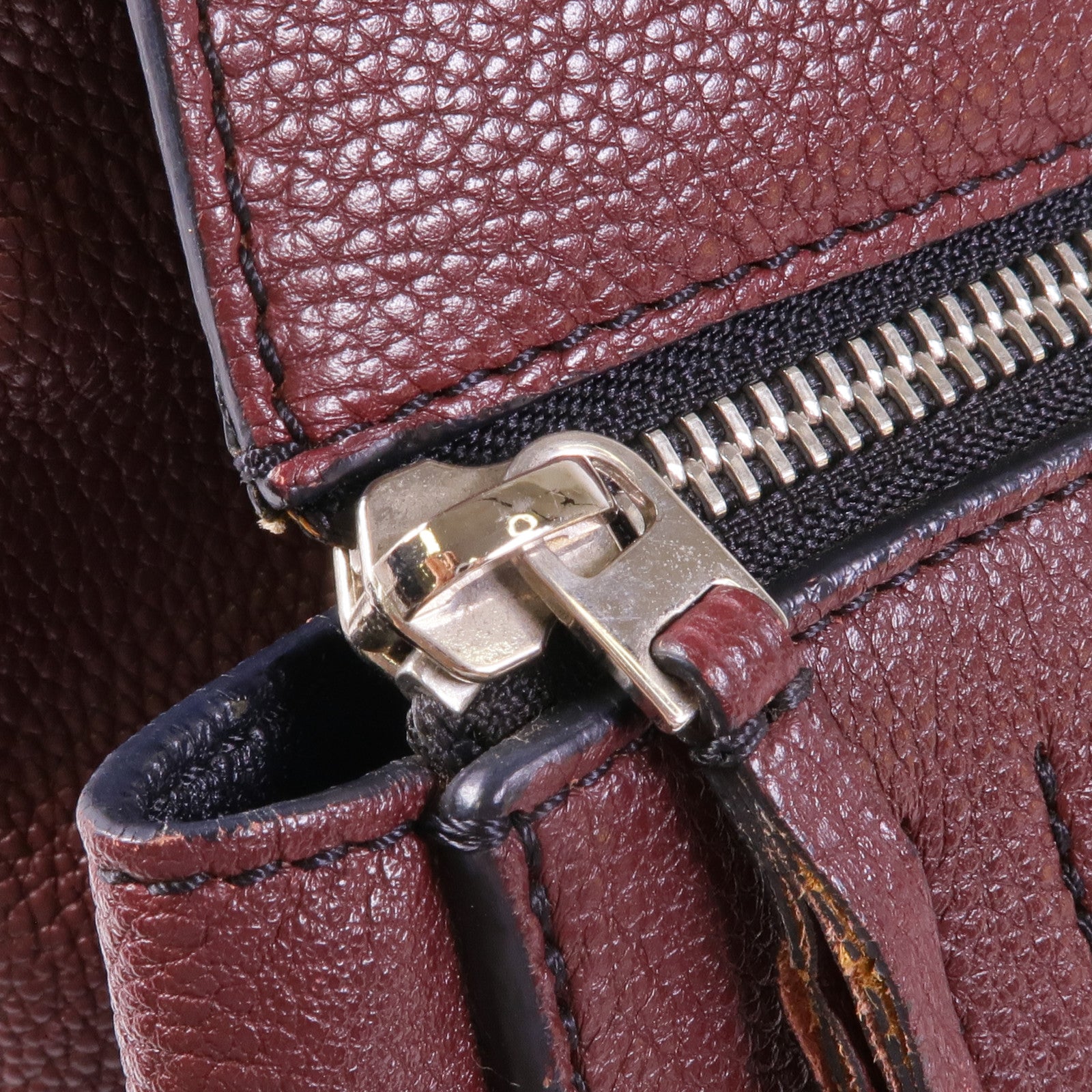 CELINE 牛皮皮革Edge Medium銀扣手挽袋