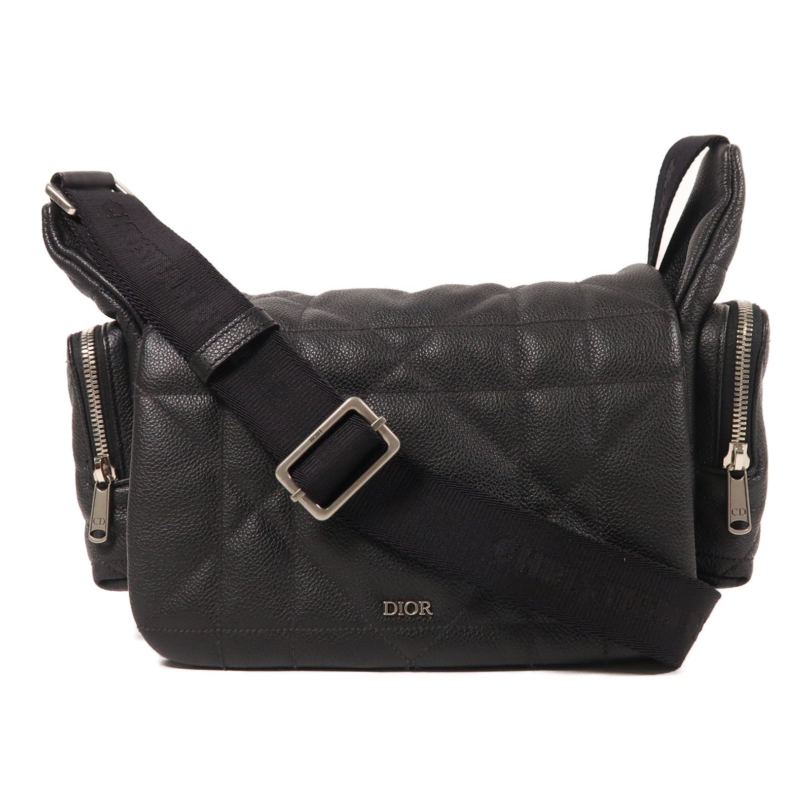 Dior 牛皮皮革Camera Bag銀扣肩背袋